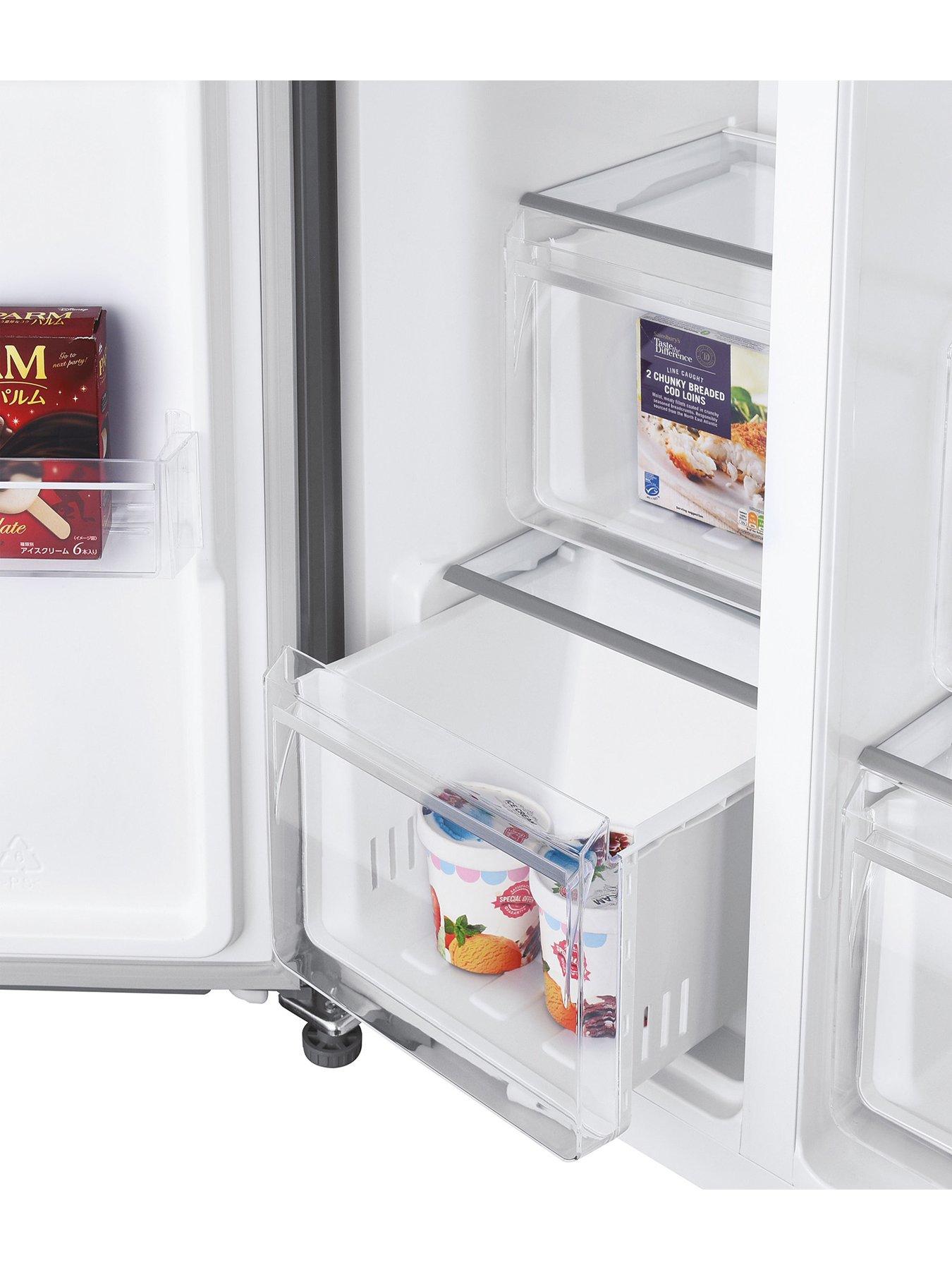 Hoover HOSR5918EIXK1 American style fridge freezer with plumbed water & ice dispenser Inox