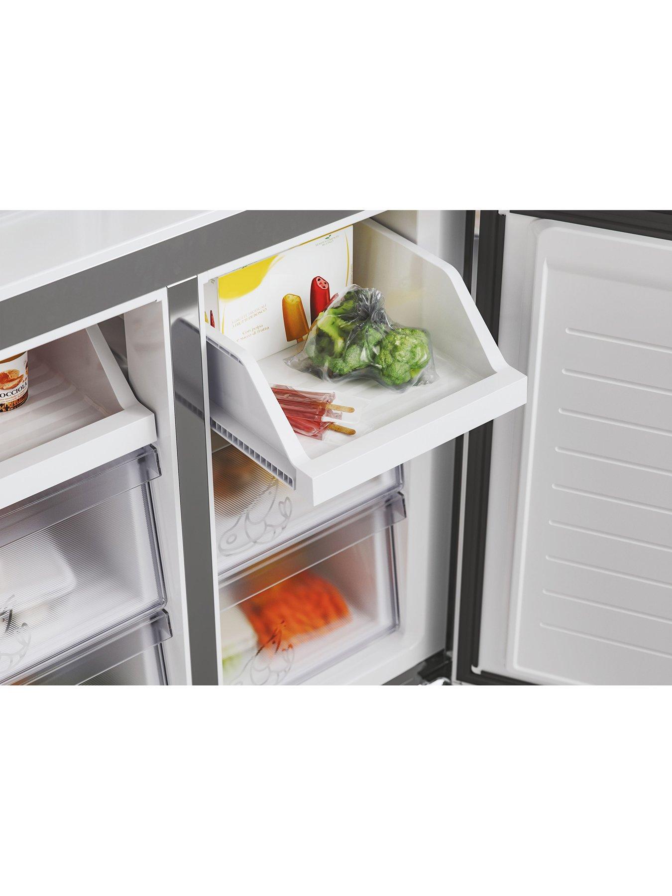 Image 4 of 7 of Hoover HHCR3818EWPL Non Plumbed Total No Frost American Fridge Freezer, E Rated -&nbsp;Inox