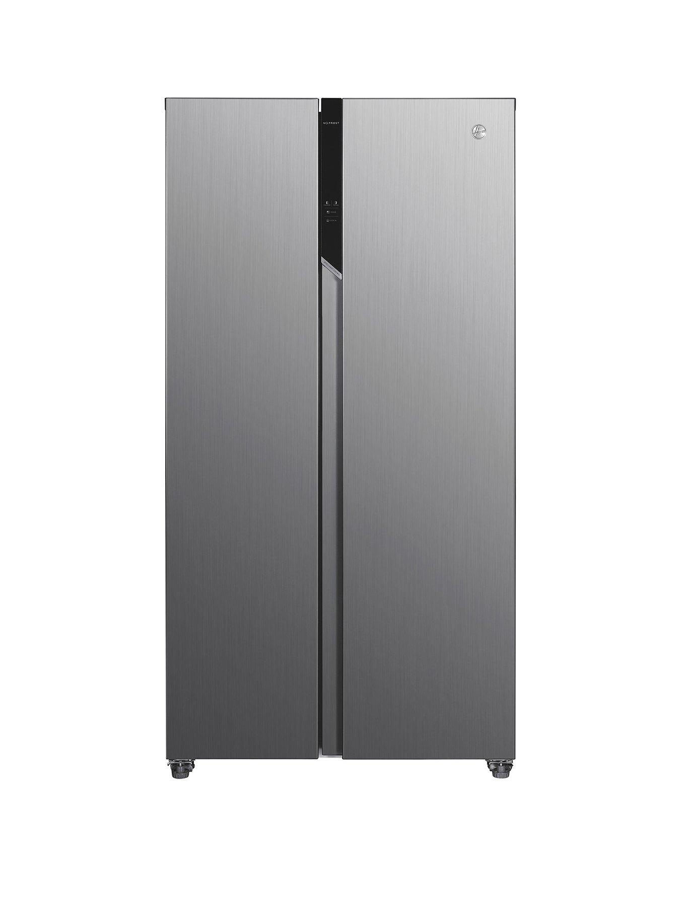 Product photograph of Hoover Hhsbso-6174xk-1 American Style Fridge Freezer - Inox from very.co.uk