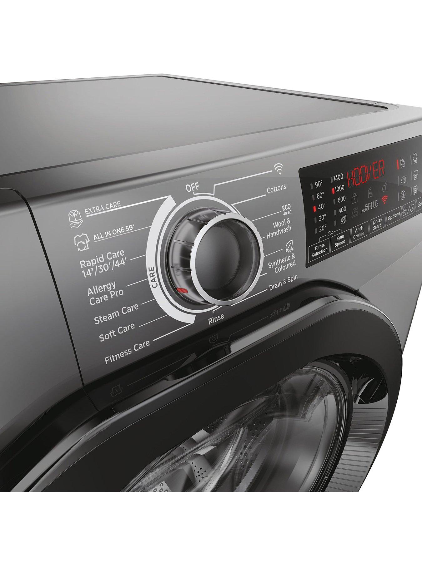 Image 4 of 7 of Hoover H-WASH 350 H3WPS496TAMBR680 9kg Load, 1400 Spin&nbsp;Washing Machine - A Rated, WiFi Connected, Graphite