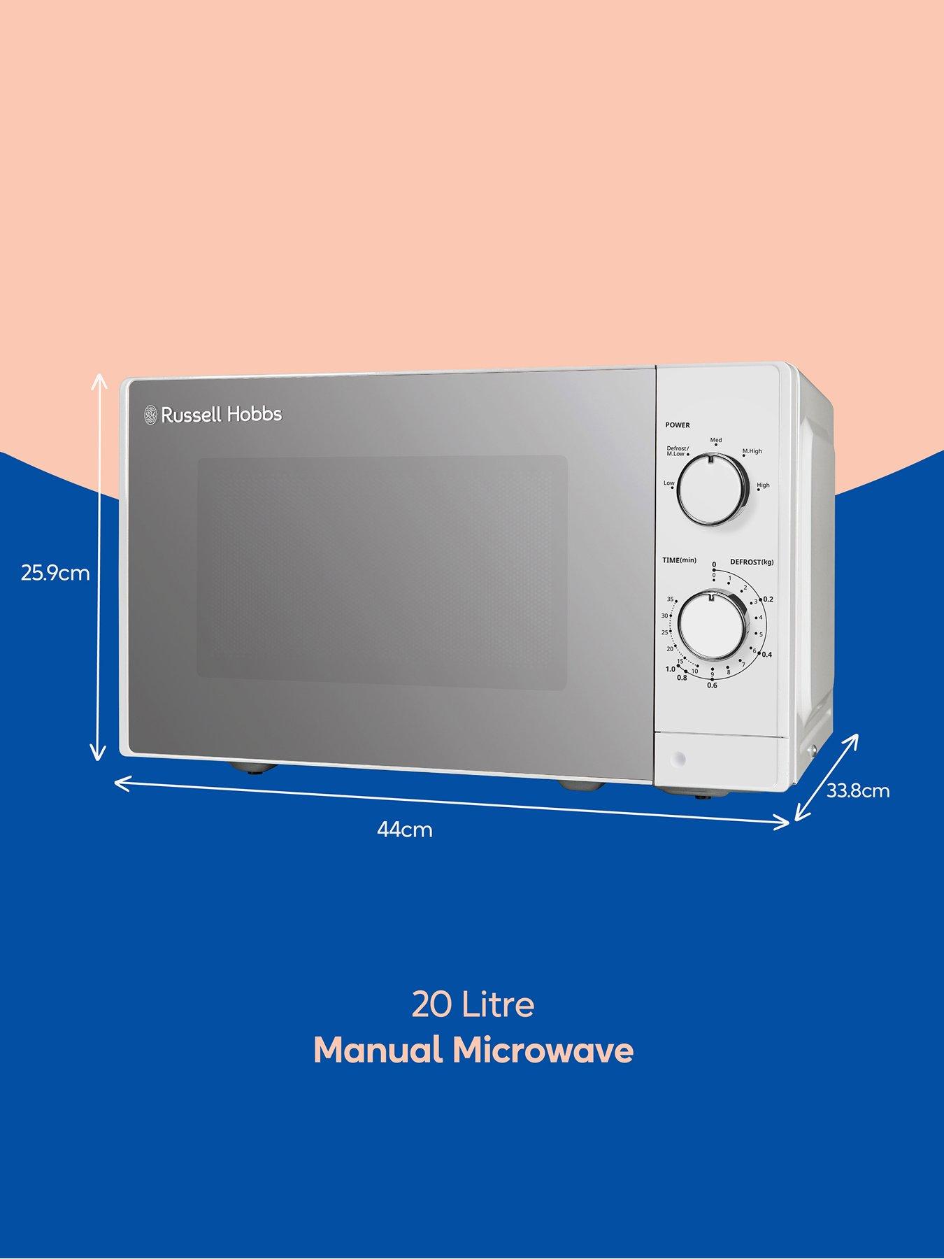Image 2 of 7 of Russell Hobbs RHM2027 Compact Solo Manual Microwave 20L White
