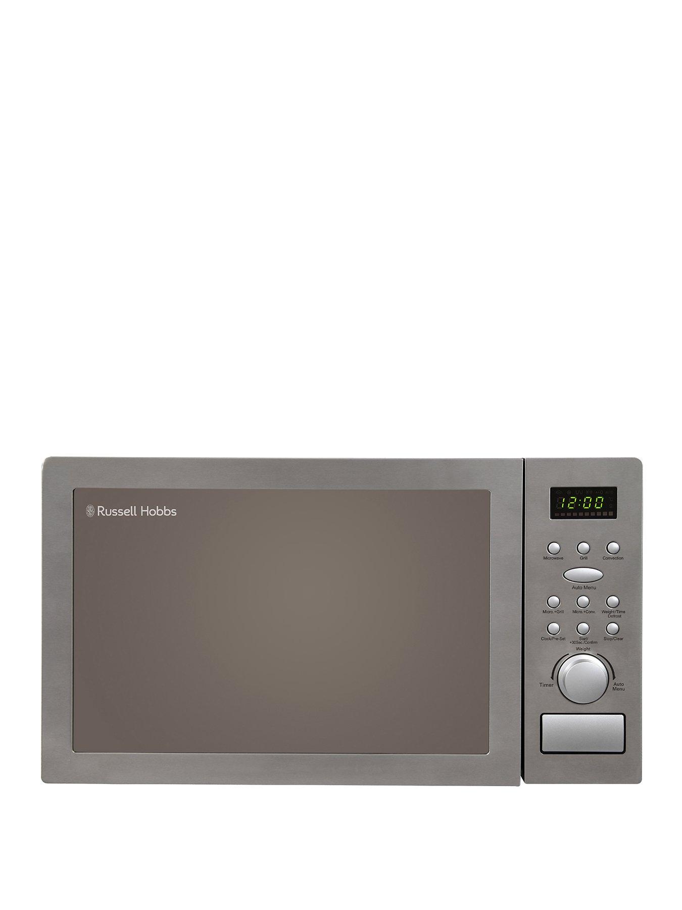 Product photograph of Russell Hobbs Rhm2574 25 Litre Stainless Steel Digital Combination Microwave from very.co.uk