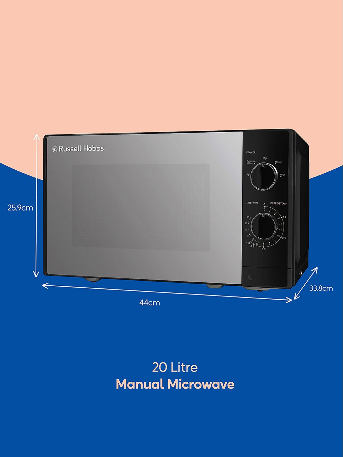 Image 2 of 7 of Russell Hobbs RHM2027B Compact Solo Manual Microwave 20L Black