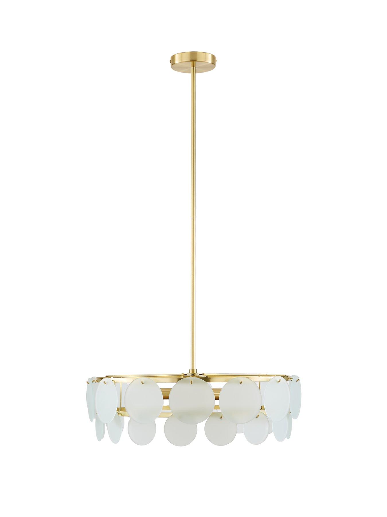 Image 2 of 7 of Very Home Glass Circle 5-Light Chandelier Ceiling Light
