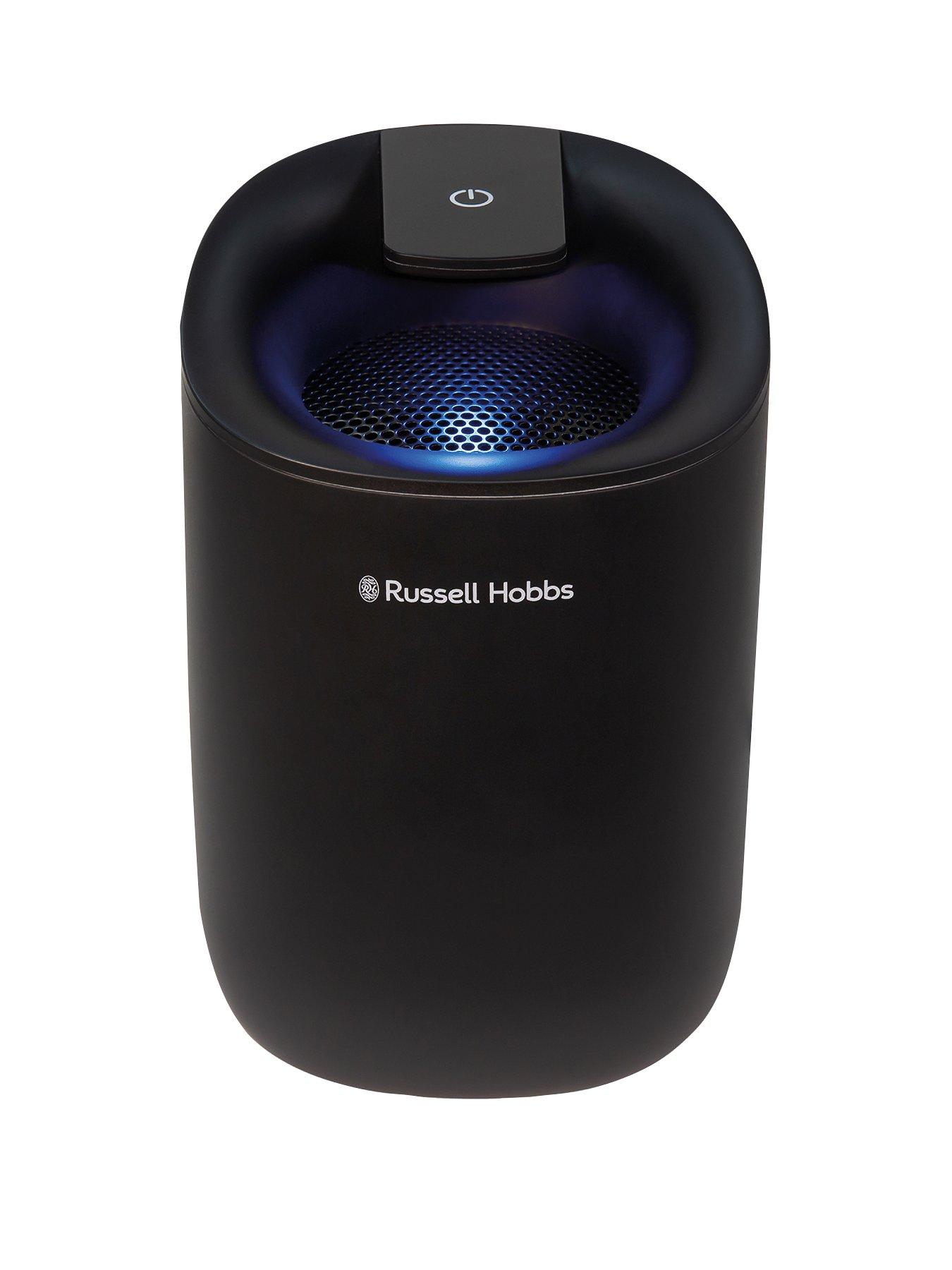 Product photograph of Russell Hobbs Rhdh1061b Fresh Air Mini Compact Dehumidifier 300ml Day Black from very.co.uk