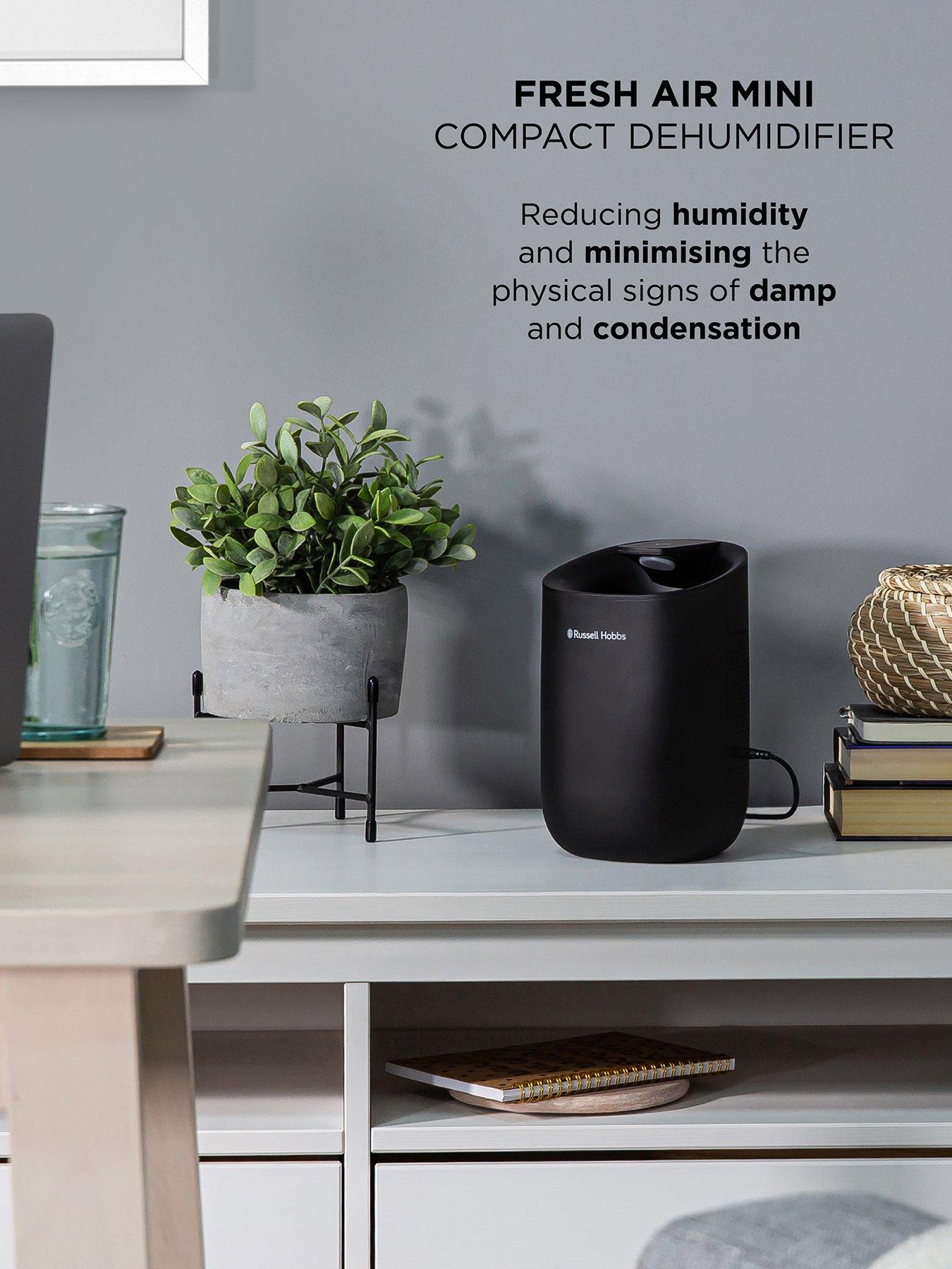 Image 3 of 6 of Russell Hobbs RHDH1061B Fresh Air Mini, Compact Dehumidifier, 300ml/day, Black