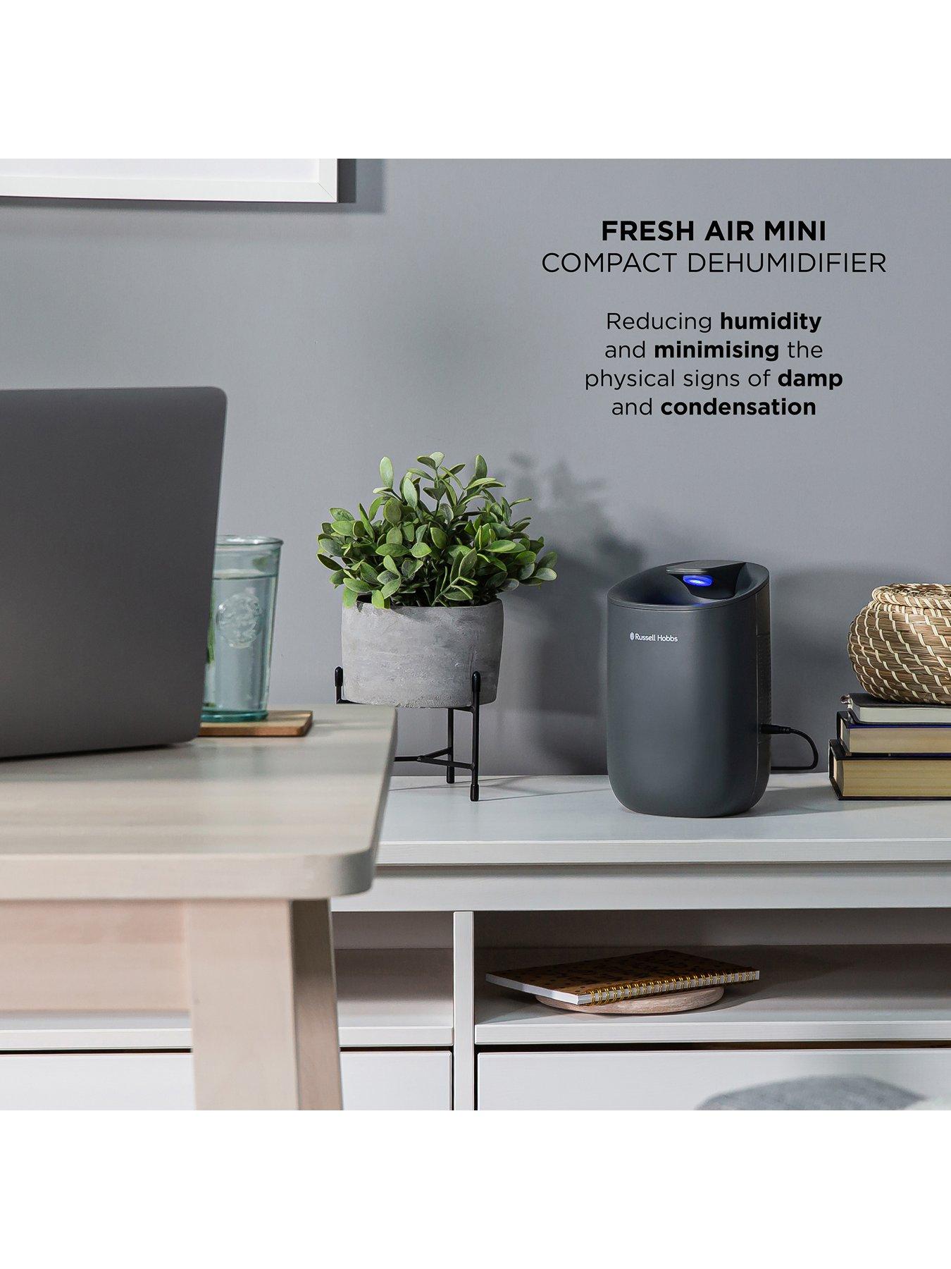 Image 3 of 6 of Russell Hobbs RHDH1061G Fresh Air Mini, Compact Dehumidifier, 300ml/day, Grey