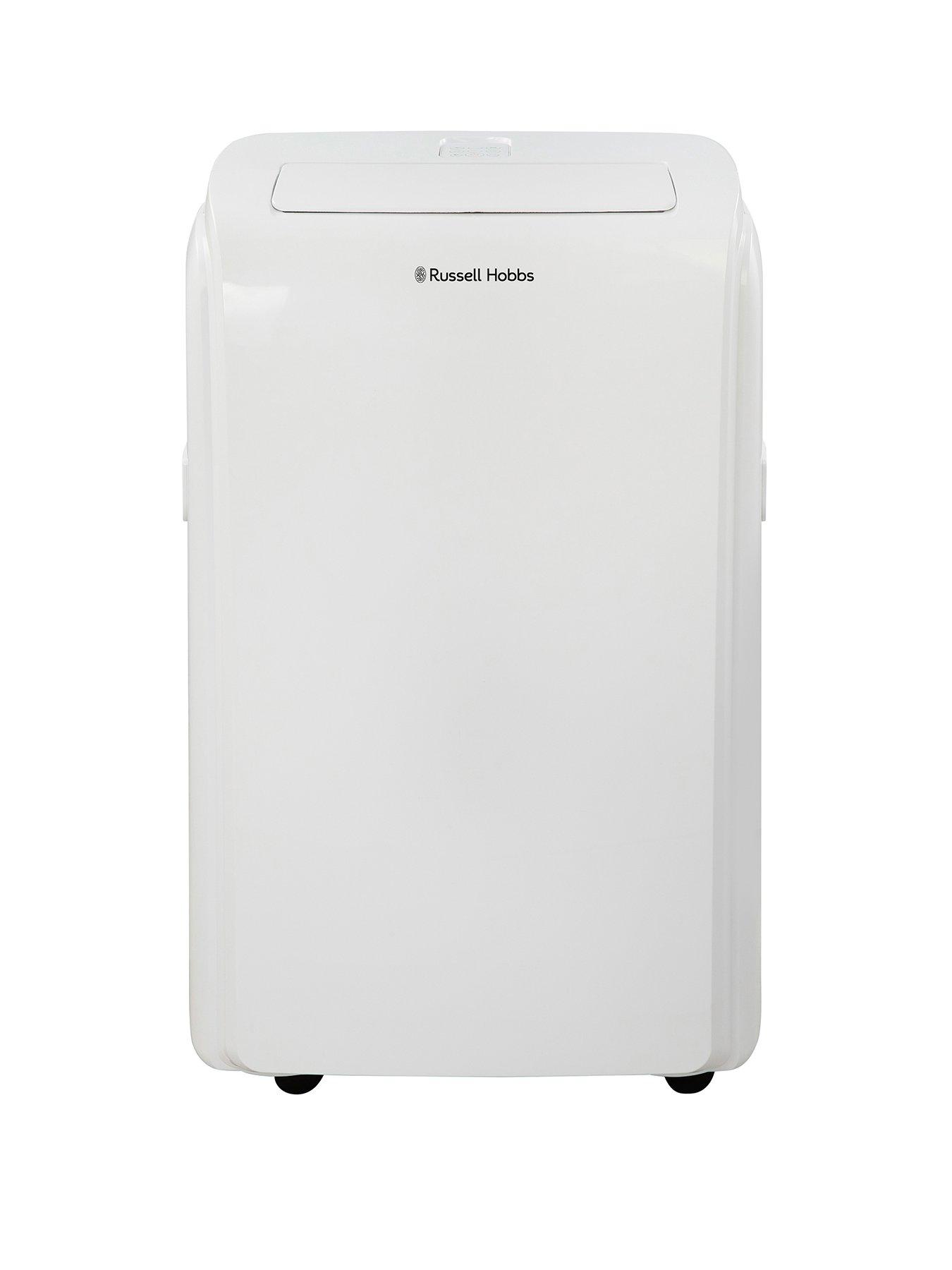 Product photograph of Russell Hobbs Rhpac11001 2-in-1 Portable Air Conditioner And Dehumidifier 11000 Btu from very.co.uk