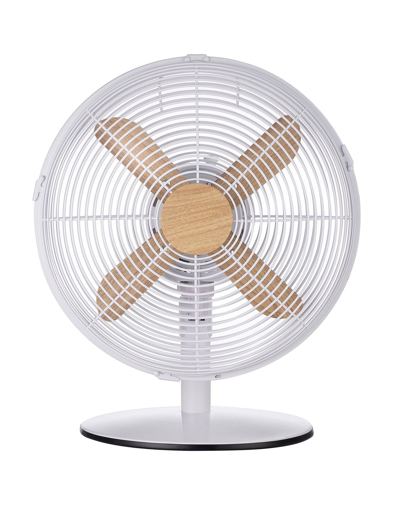 undefined RHMDF1201WDW 12" White Scandi Style Desk Fan