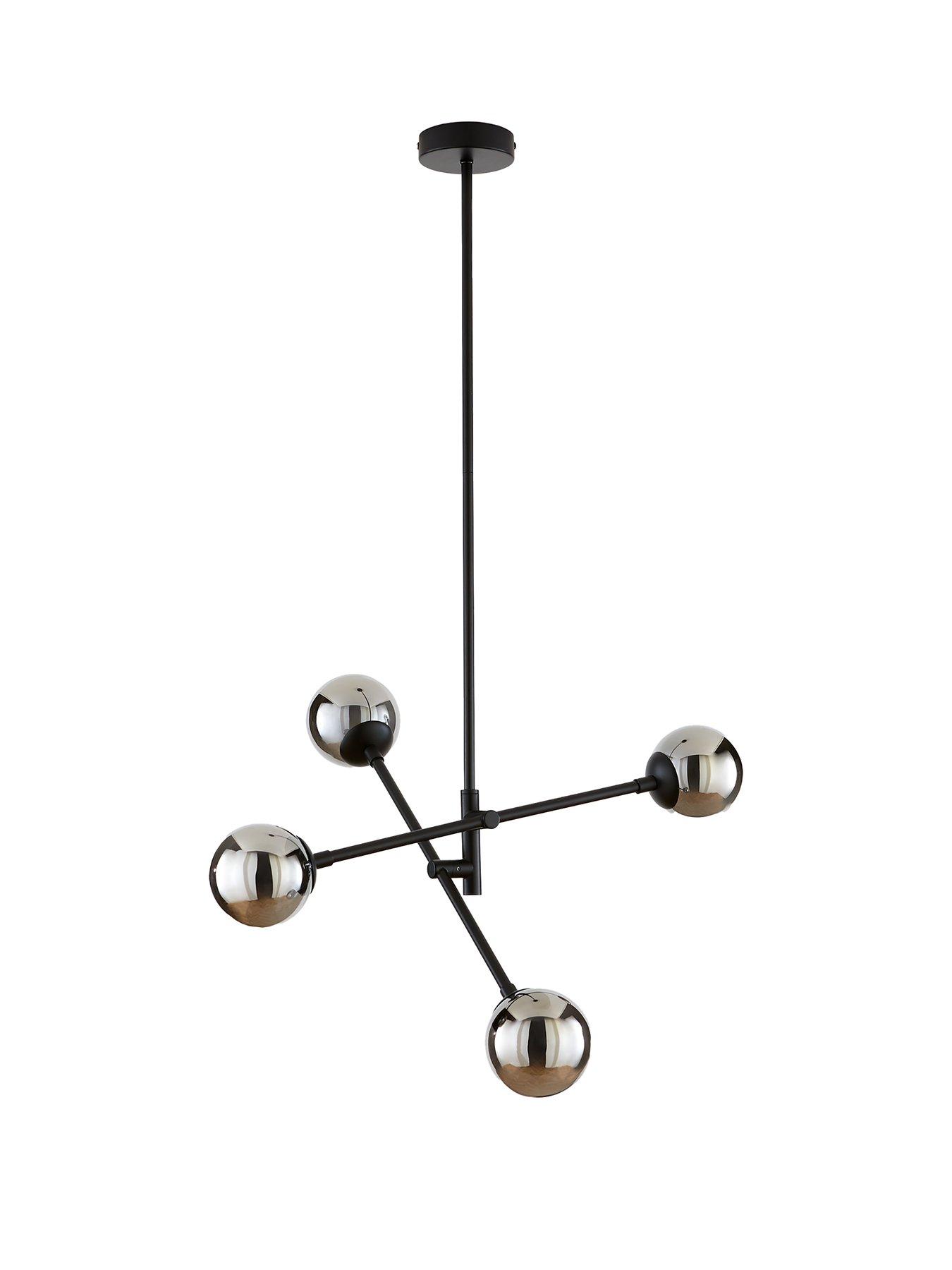 Image 2 of 7 of Very Home Double Glass 4-Light Chandelier Ceiling Light