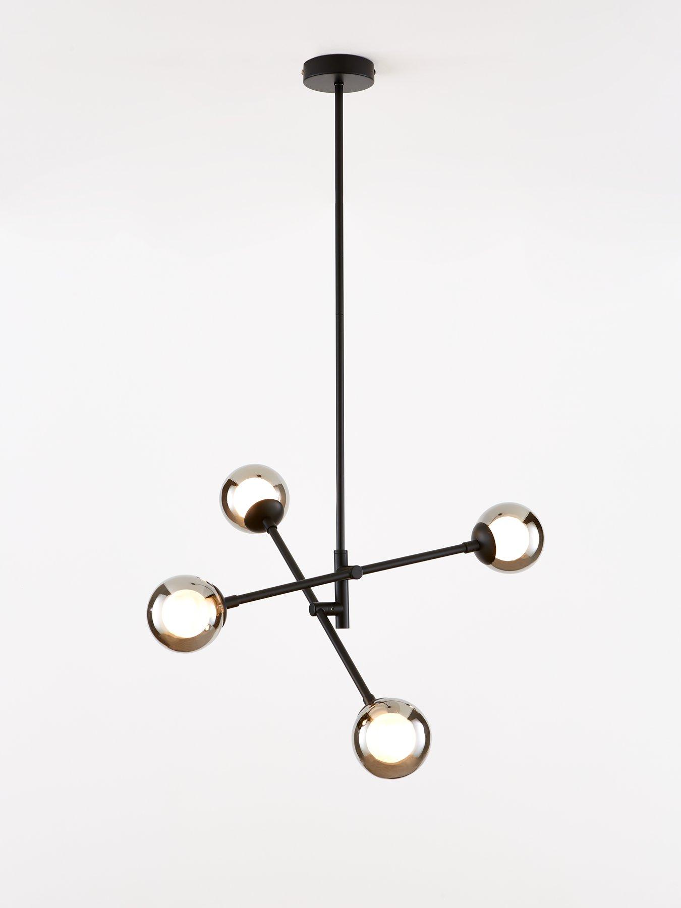 Image 3 of 7 of Very Home Double Glass 4-Light Chandelier Ceiling Light
