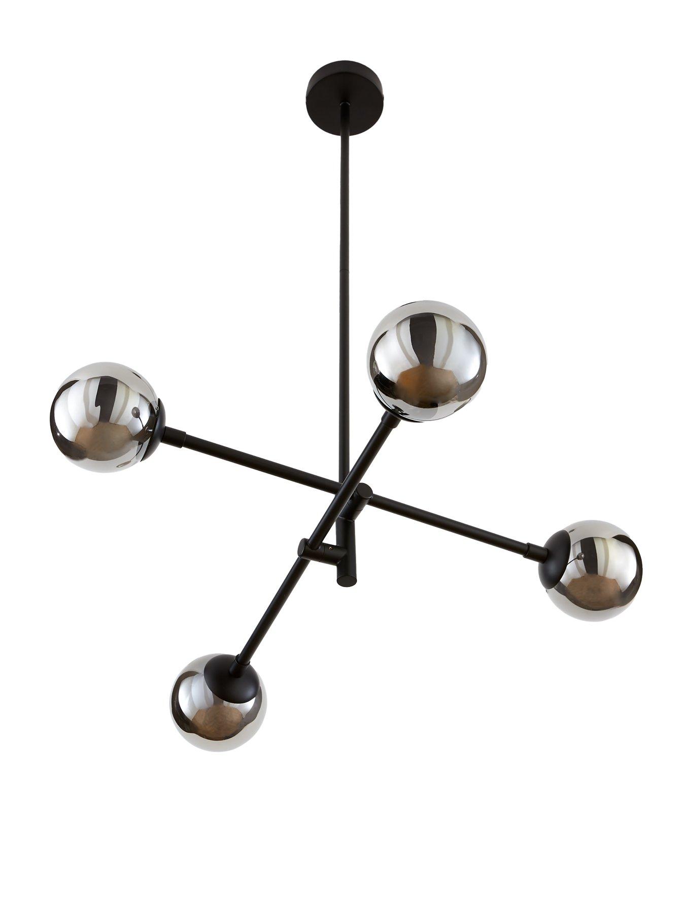 Image 7 of 7 of Very Home Double Glass 4-Light Chandelier Ceiling Light