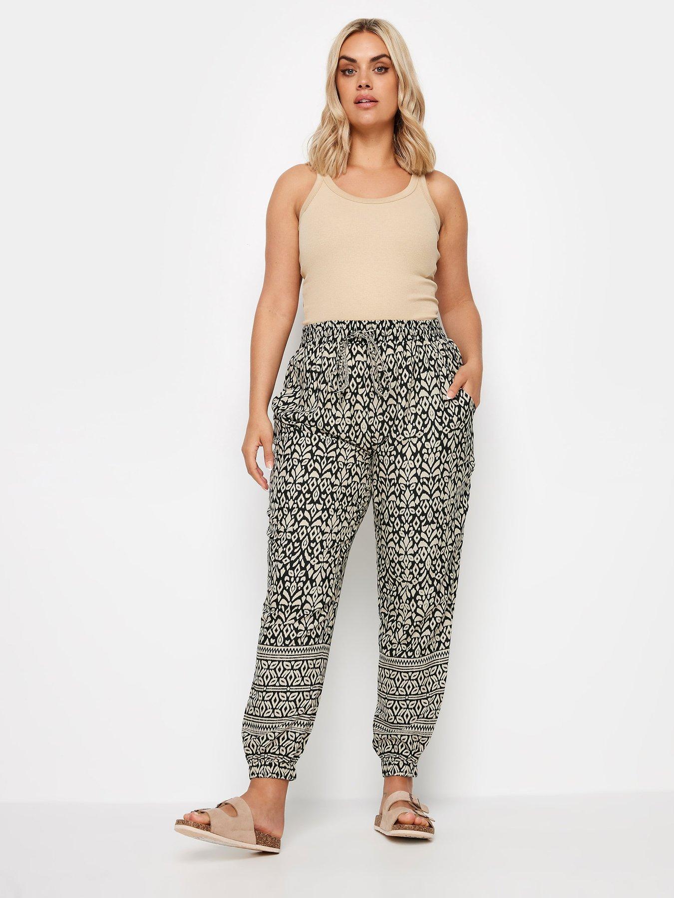 Yours Curve Border Print Joggers | Very.co.uk