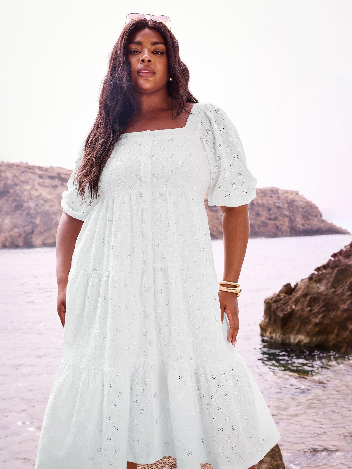 Womens Plus Size White Dresses Very