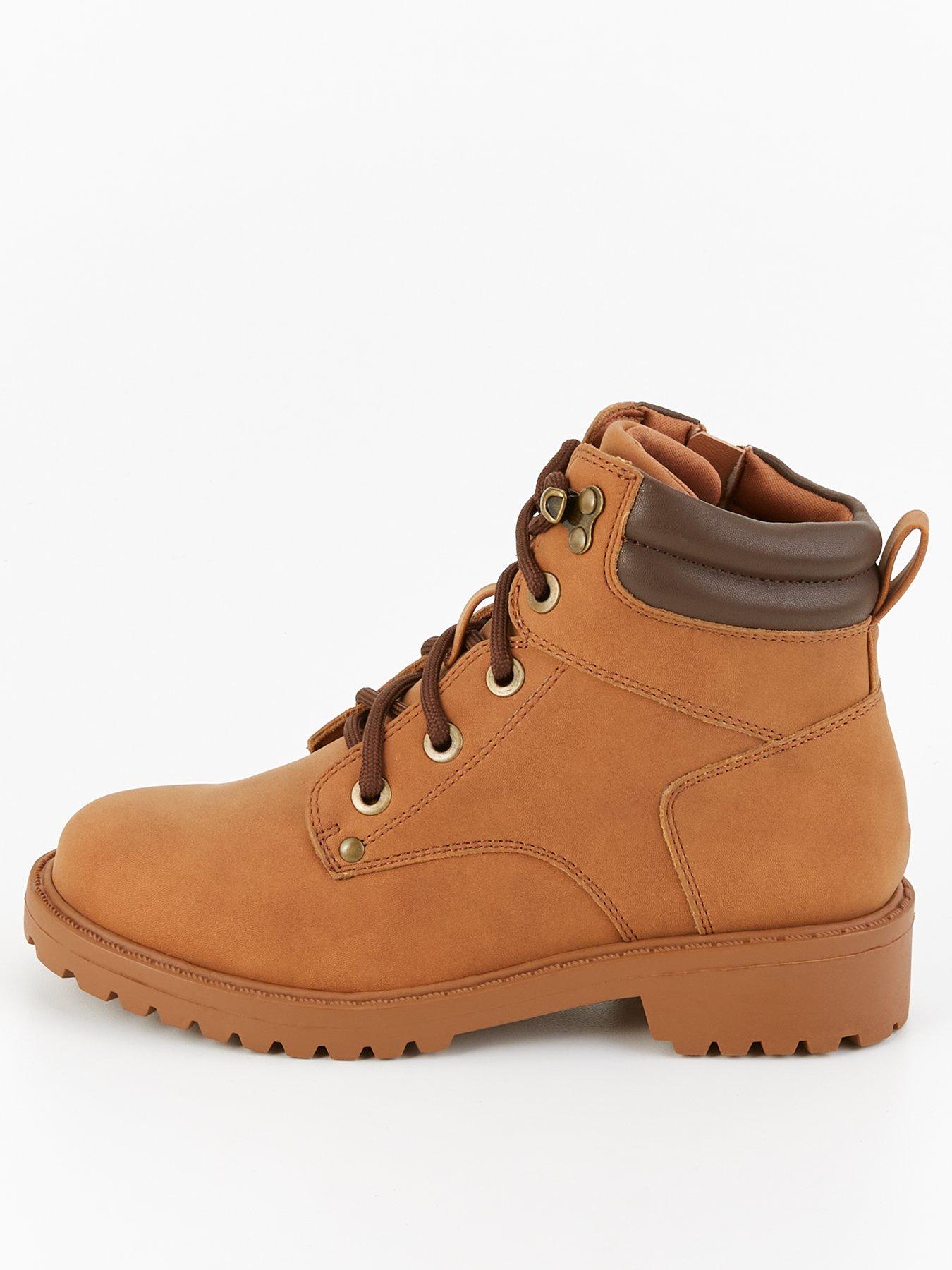 undefined Unisex Lace Up Boot - Brown