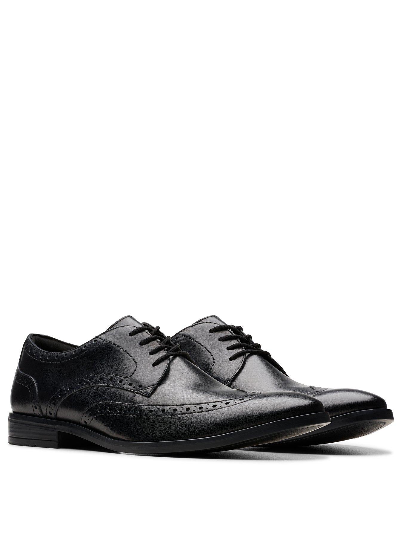 Image 2 of 7 of Clarks Brandon Limit Brogue Shoes - Black