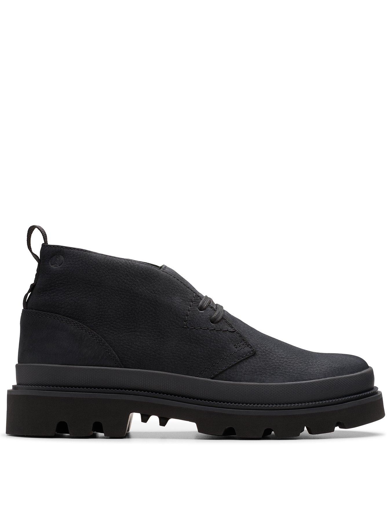 Mens black desert boots uk deals