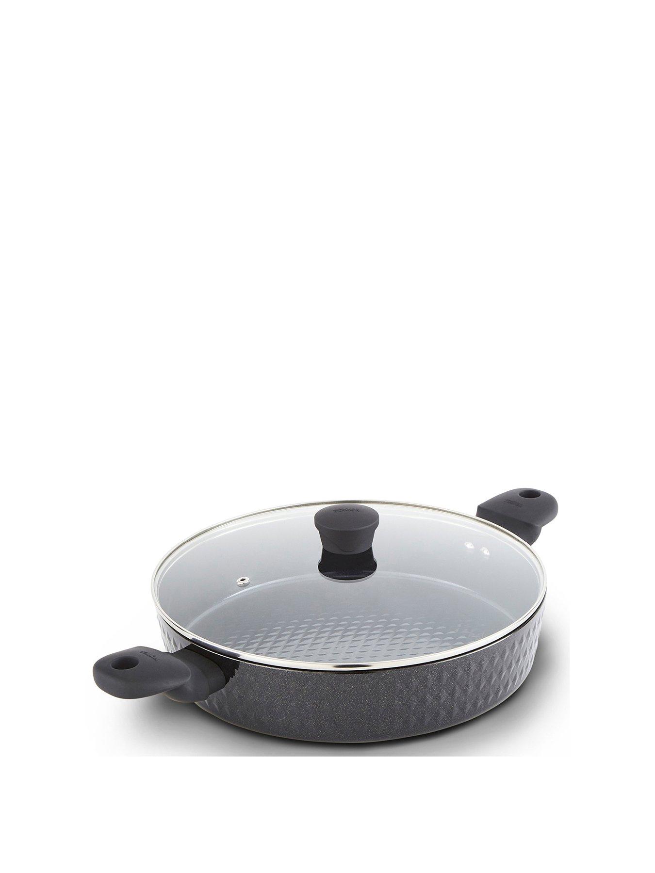 Product photograph of Tower Diamo 30 Cm Shallow Casserole With Glass Lid from very.co.uk