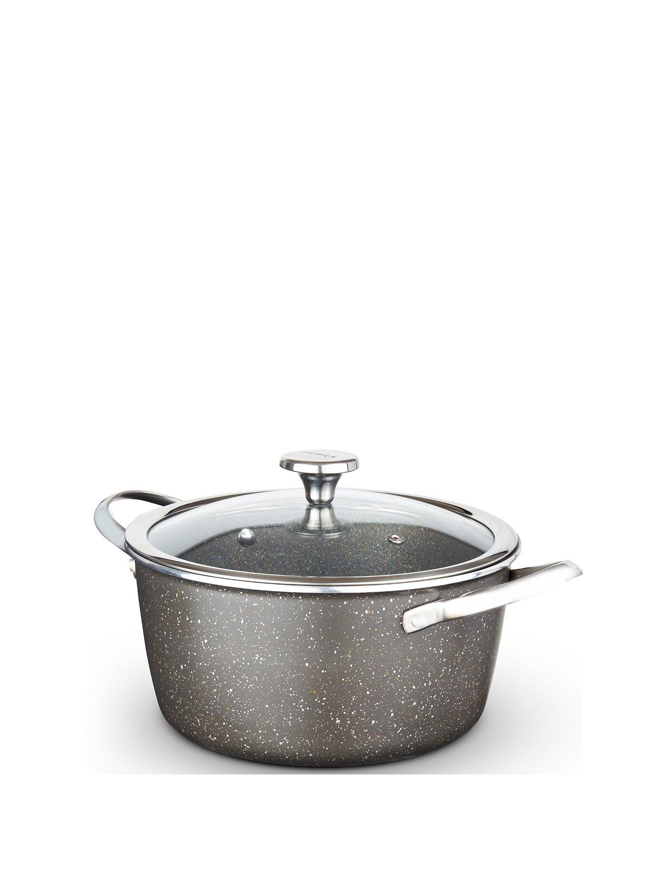 Product photograph of Tower Cerastone Pro 24 Cm Casserole With Lid from very.co.uk