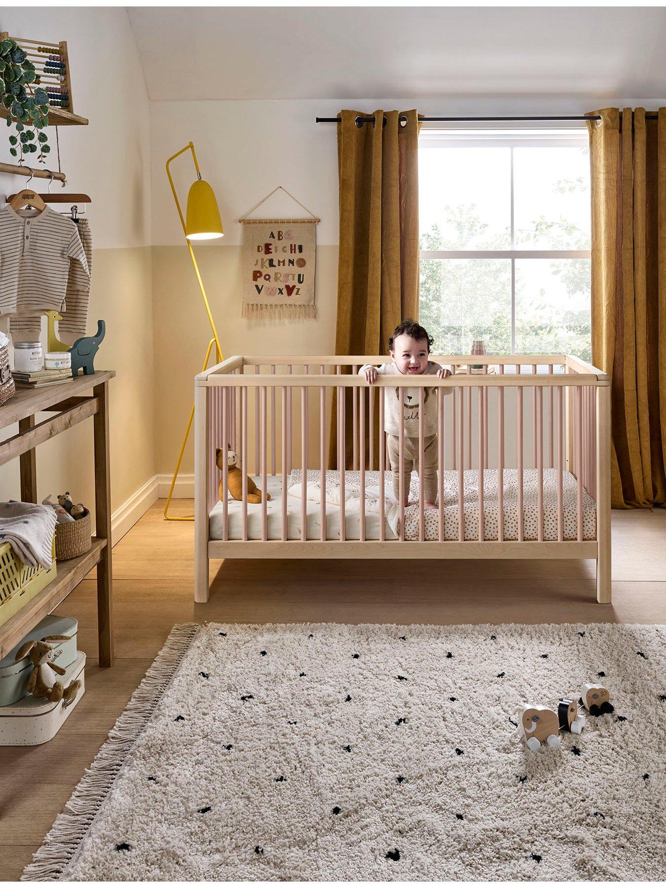 Product photograph of Mamas Papas Solo Cotbed- Blush Natural from very.co.uk