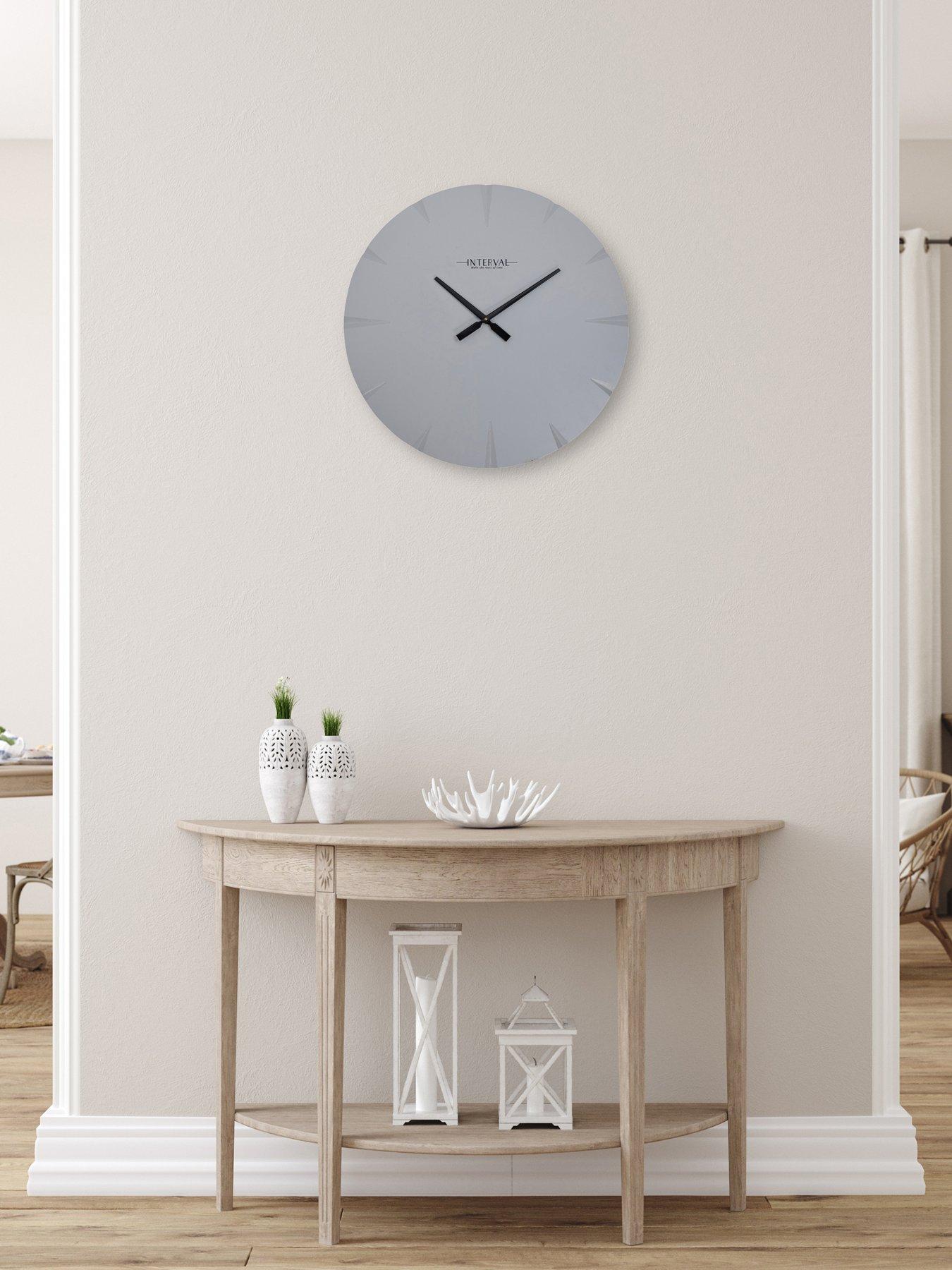 Product photograph of Interval Cement Look Wall Clock from very.co.uk