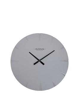 Product photograph of Interval Cement Look Wall Clock from very.co.uk