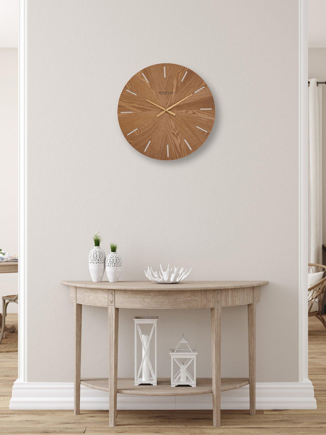 Product photograph of Interval Wooden Wall Clock from very.co.uk