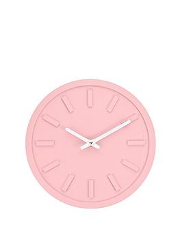 Product photograph of Interval Minimalist Pink Wall Clock from very.co.uk