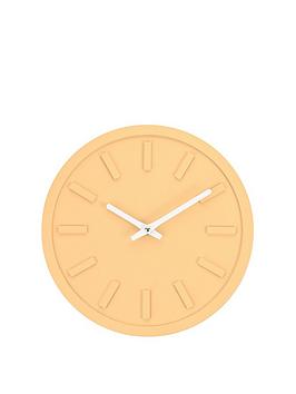 Product photograph of Interval Minimalist Yellow Wall Clock from very.co.uk