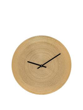 Product photograph of Interval Gold Metal Wall Clock - 30cm from very.co.uk