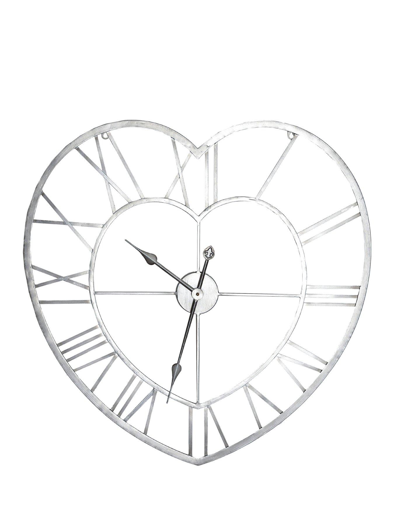 Hometime Metal Heart-Shaped Wall Clock | Very