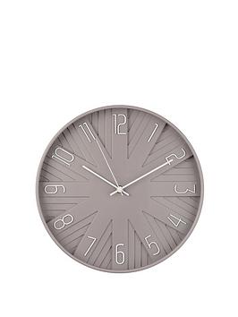 Product photograph of Hometime Dove Grey Wall Clock - 30cm from very.co.uk