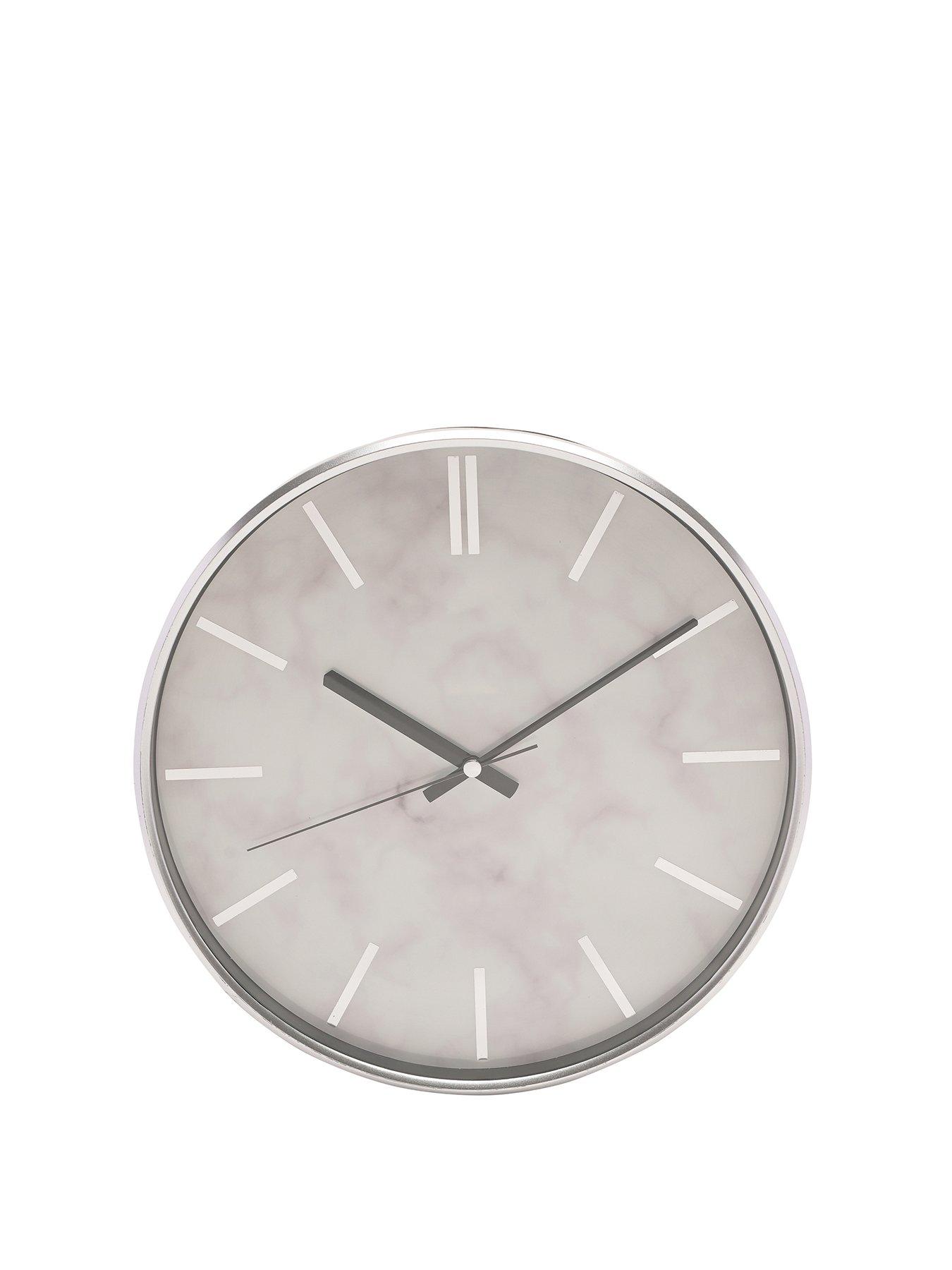 Hometime Slimline Marble Pattern Wall Clock