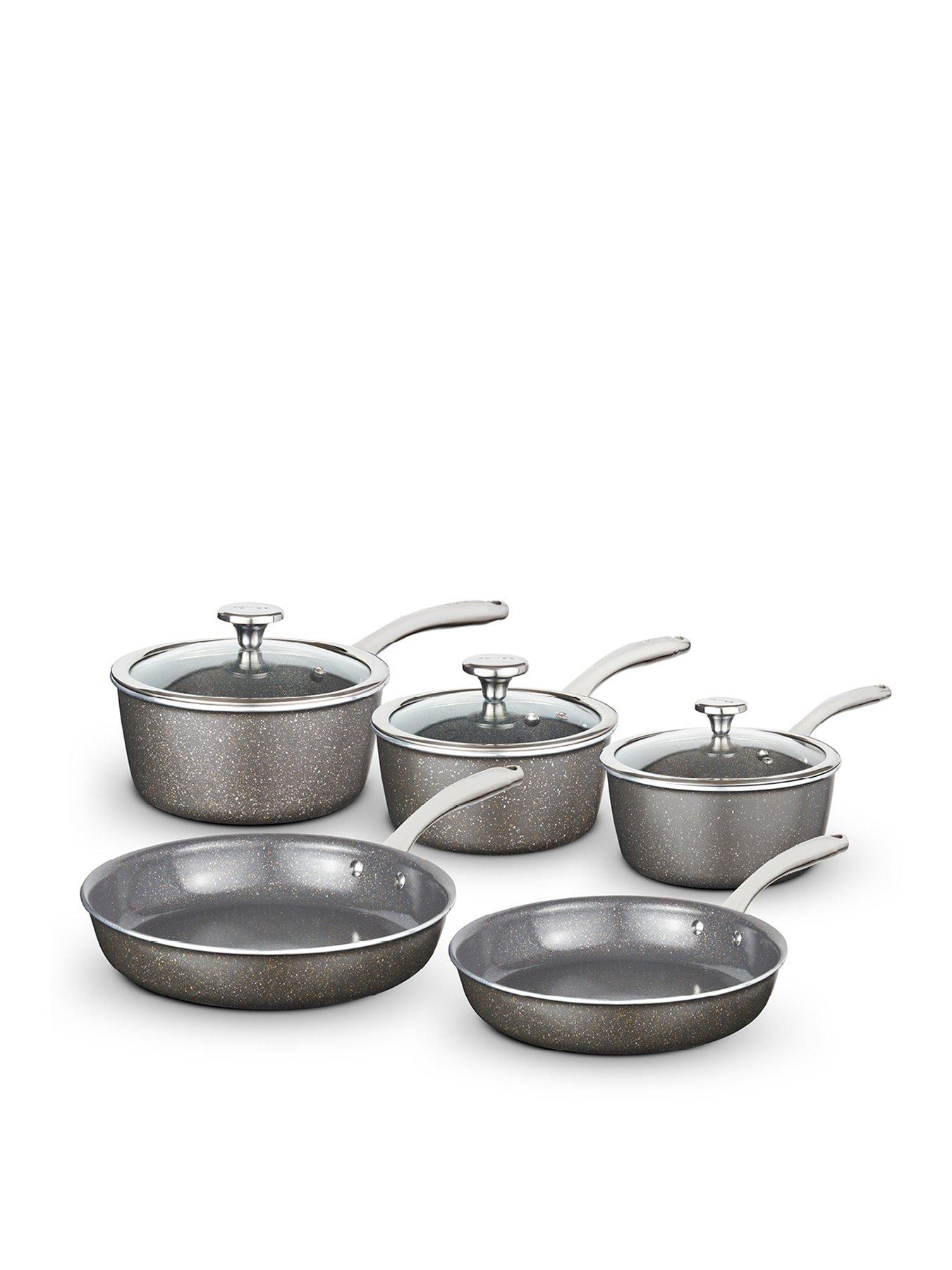Product photograph of Tower Cerastone Pro 5-piece Pan Set from very.co.uk