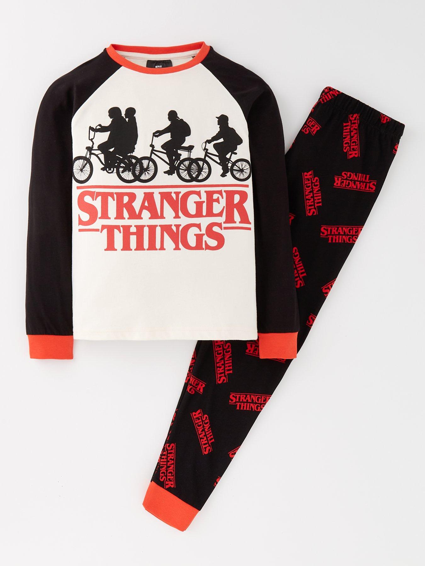 Stranger Things Long Sleeve Pyjamas Black Very