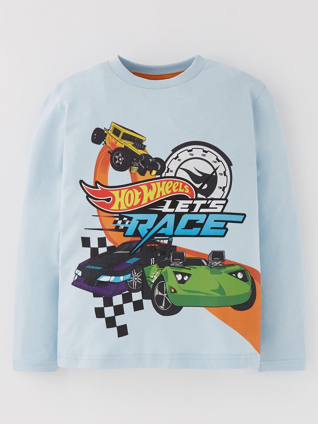 Image 1 of 4 of Hot Wheels Let's Race Long Sleeve T-Shirt - Blue