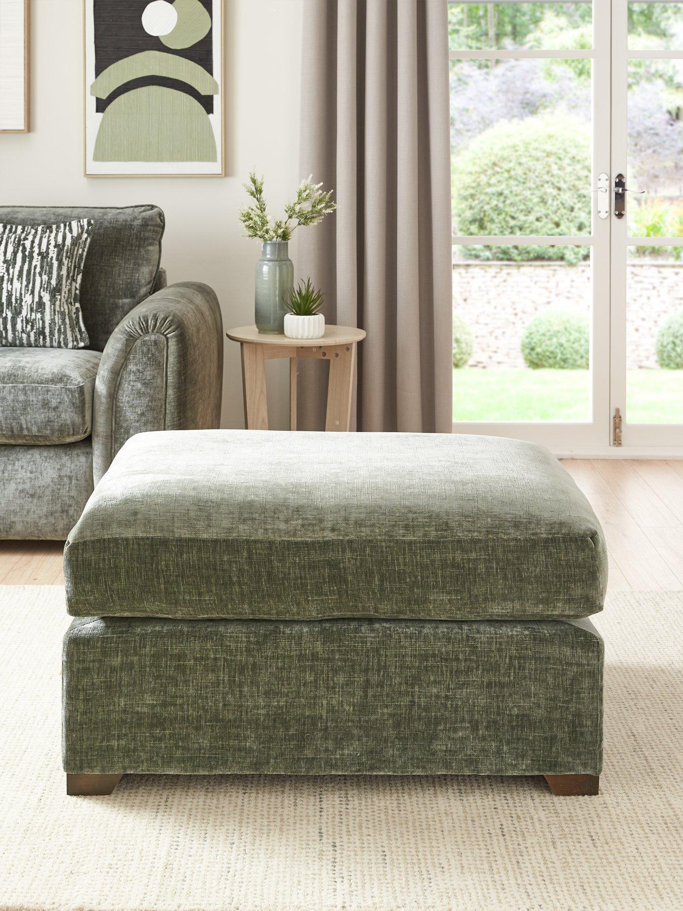 Product photograph of Very Home Layla Large Footstool from very.co.uk