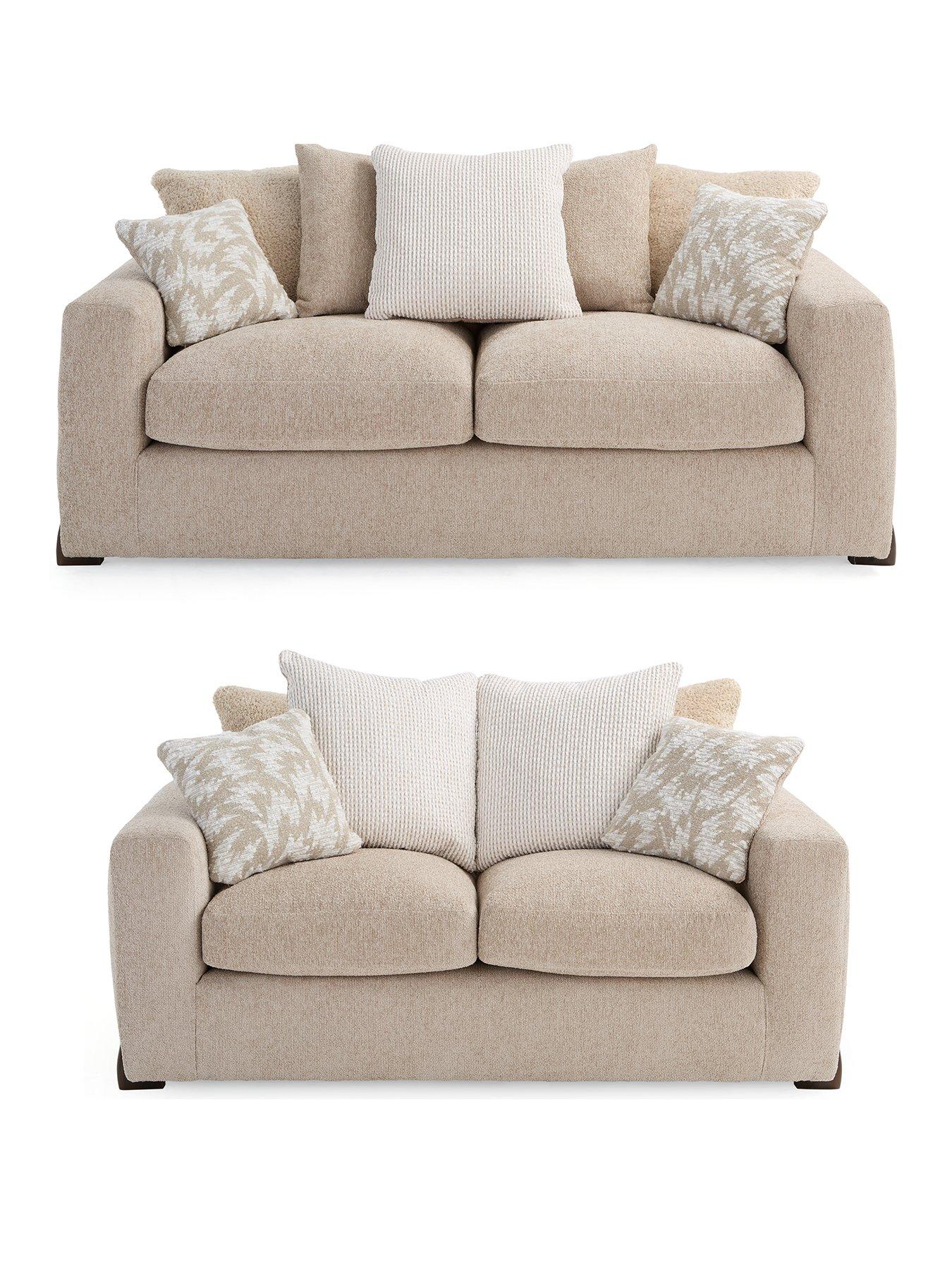 undefined Sicily Fabric 3 Seater + 2 Seater Sofa Set (Buy  &  SAVE!)