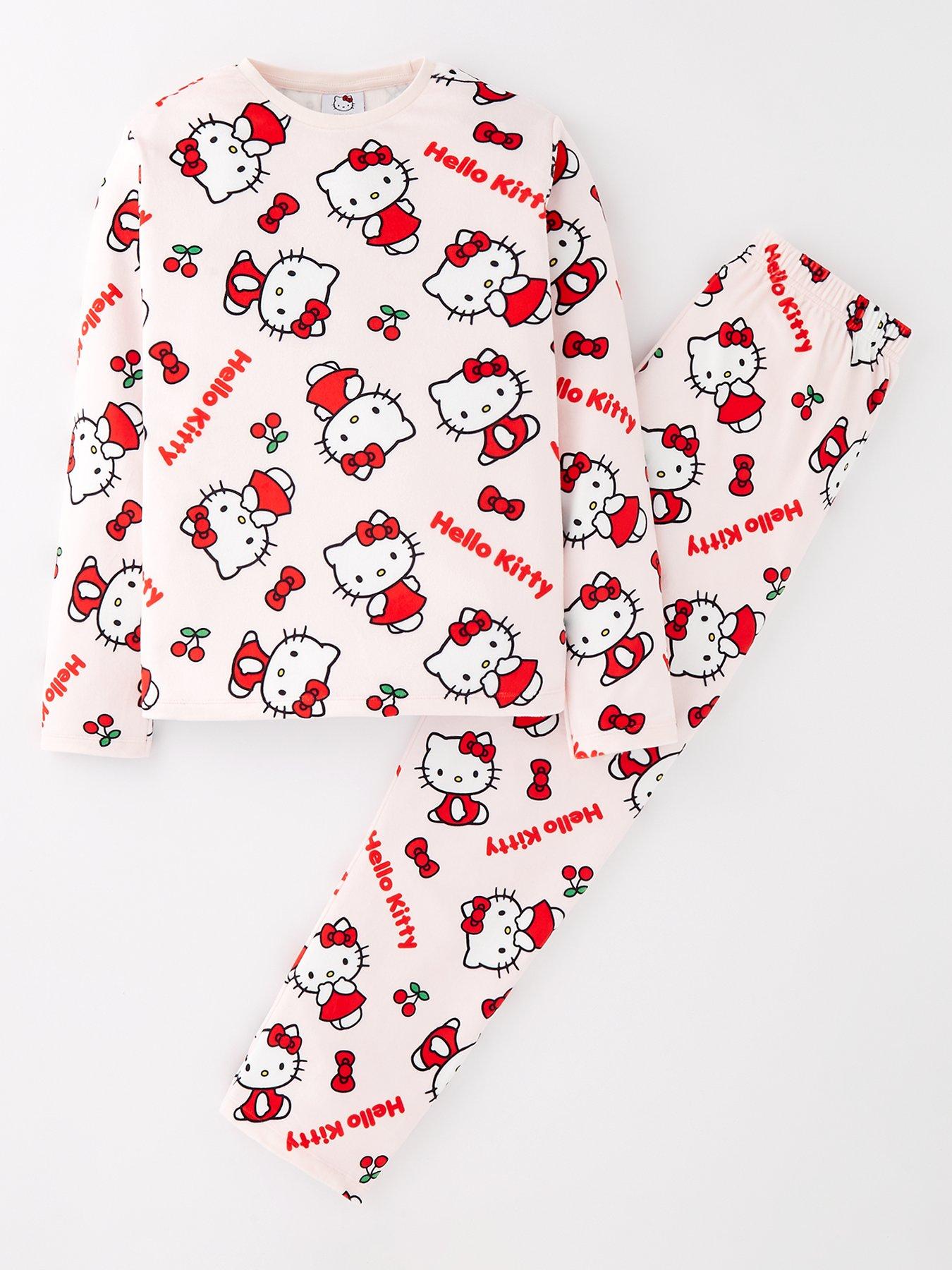 Hello Kitty All Over Print Long Sleeve Pyjamas | Very