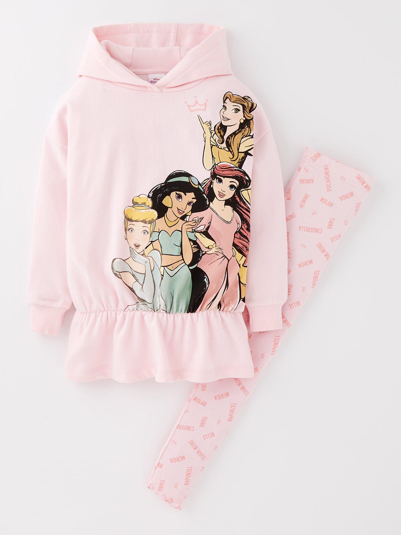 disney princess 2 piece frill hoodie and legging set