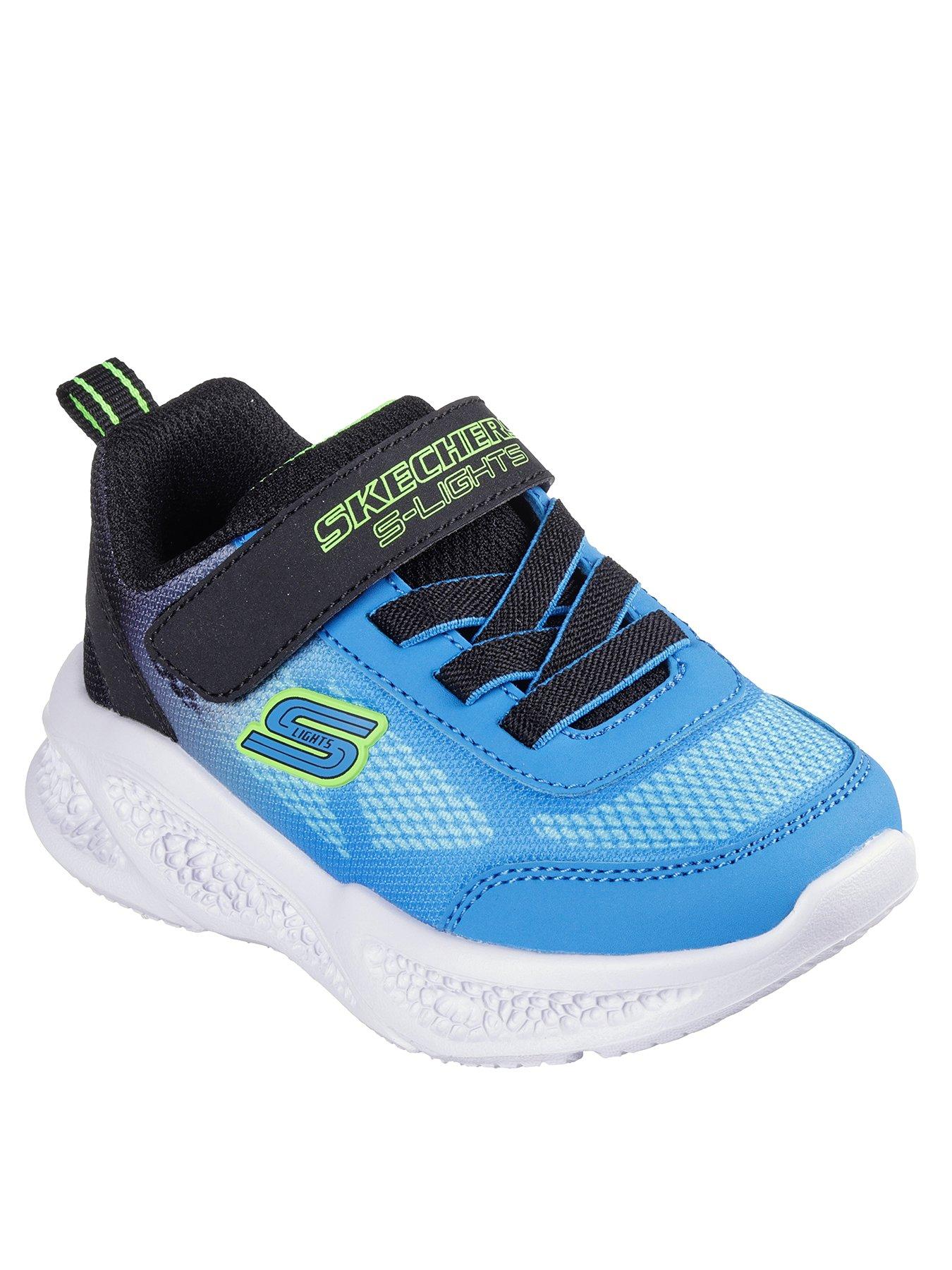Skechers Toddler Boys Meteor Lights Lighted Trainer Black Very