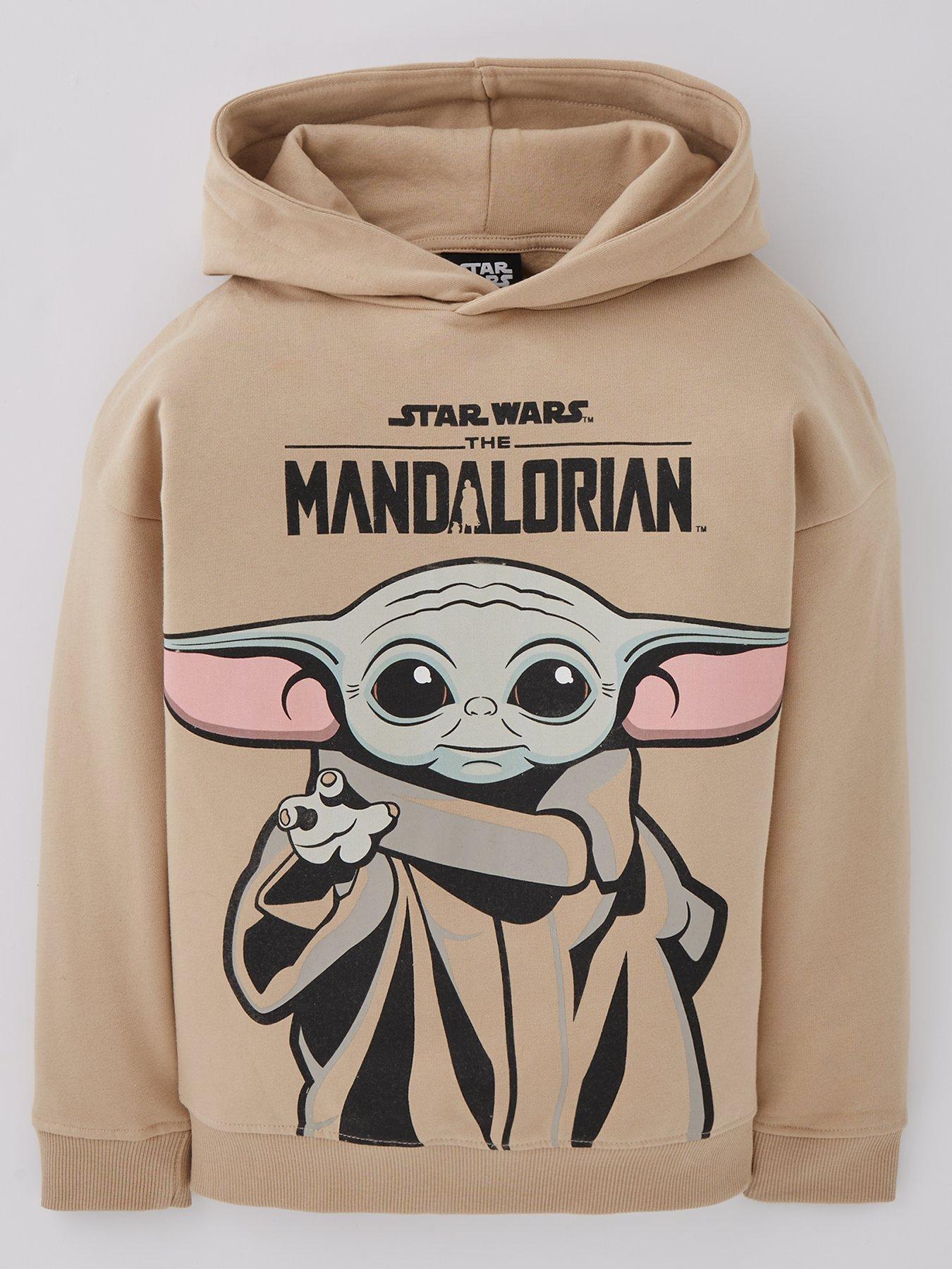 The Mandalorian Baby Yoda Grogu Hoodie Beige