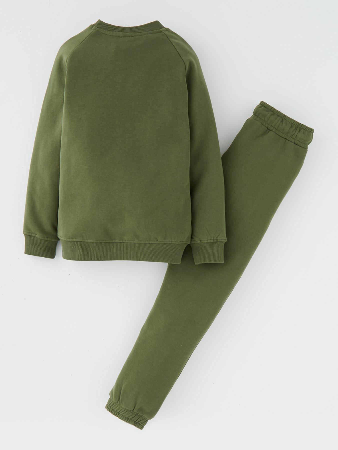 Star Wars The Mandalorian 2 Piece Baby Yoda Grogu Sweat And Jogger Set Green Very