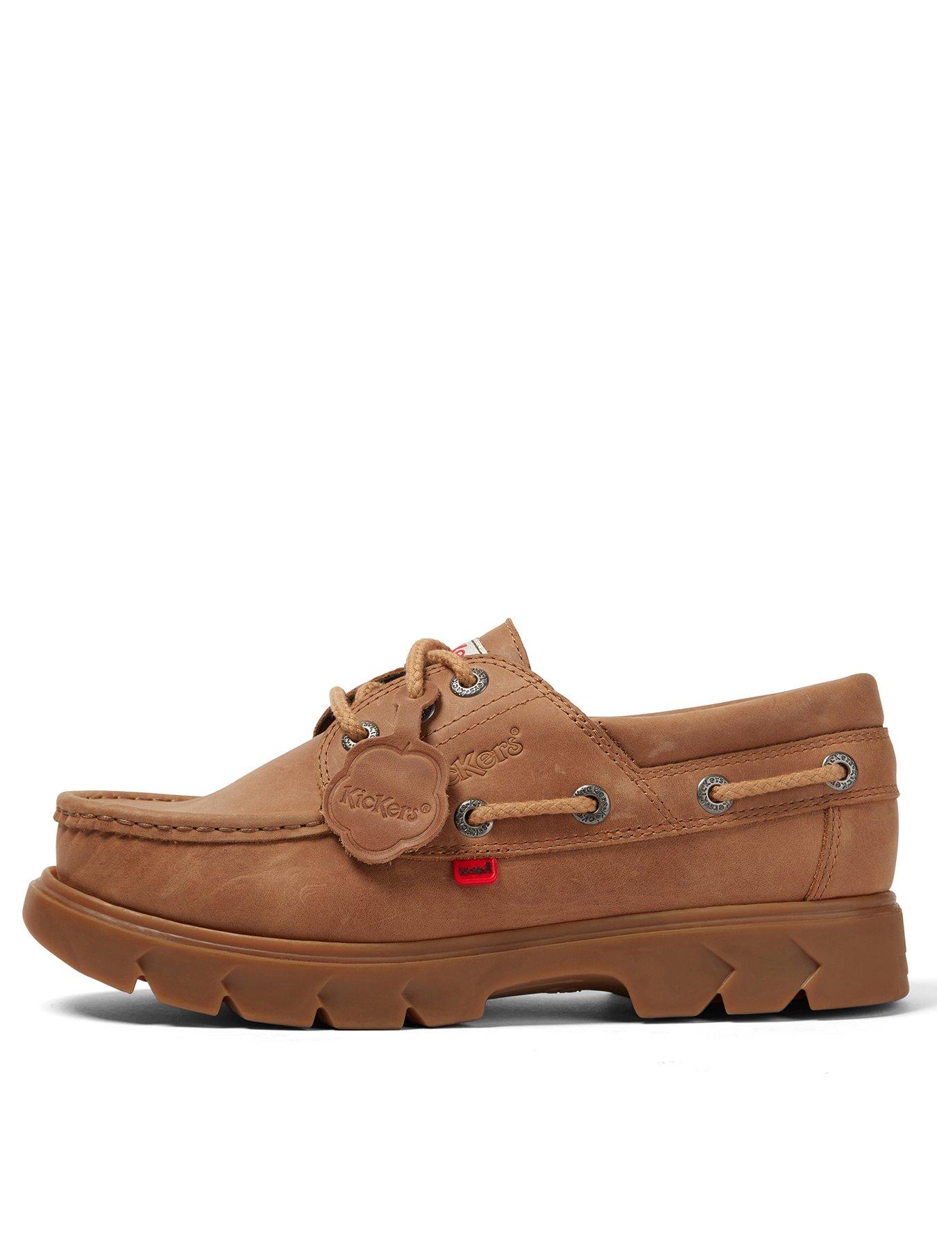 Image 1 of 5 of Kickers Lennon Boat Shoes - Tan
