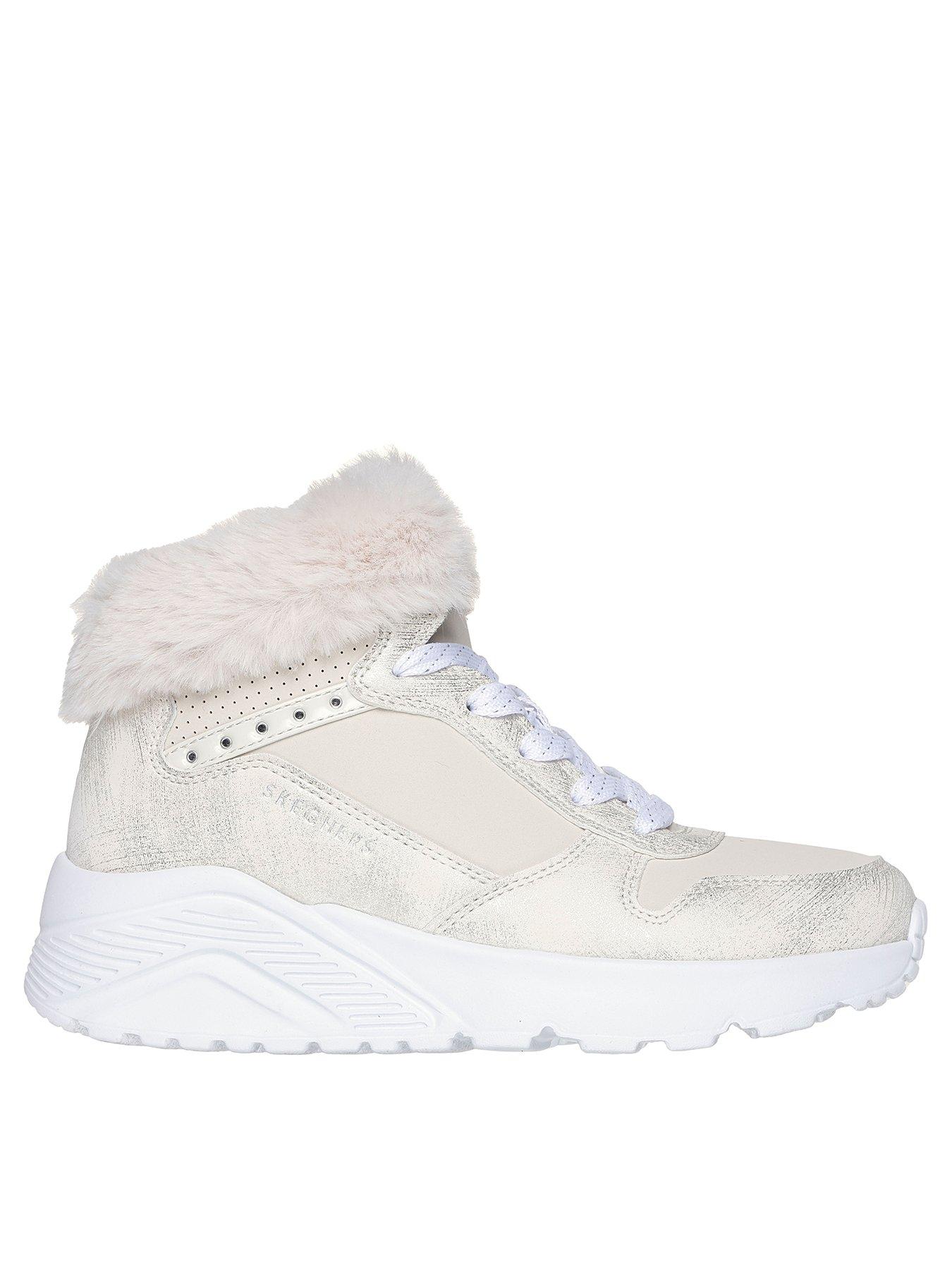 undefined Girls Uno Lite Midi Top Trainer - Off White