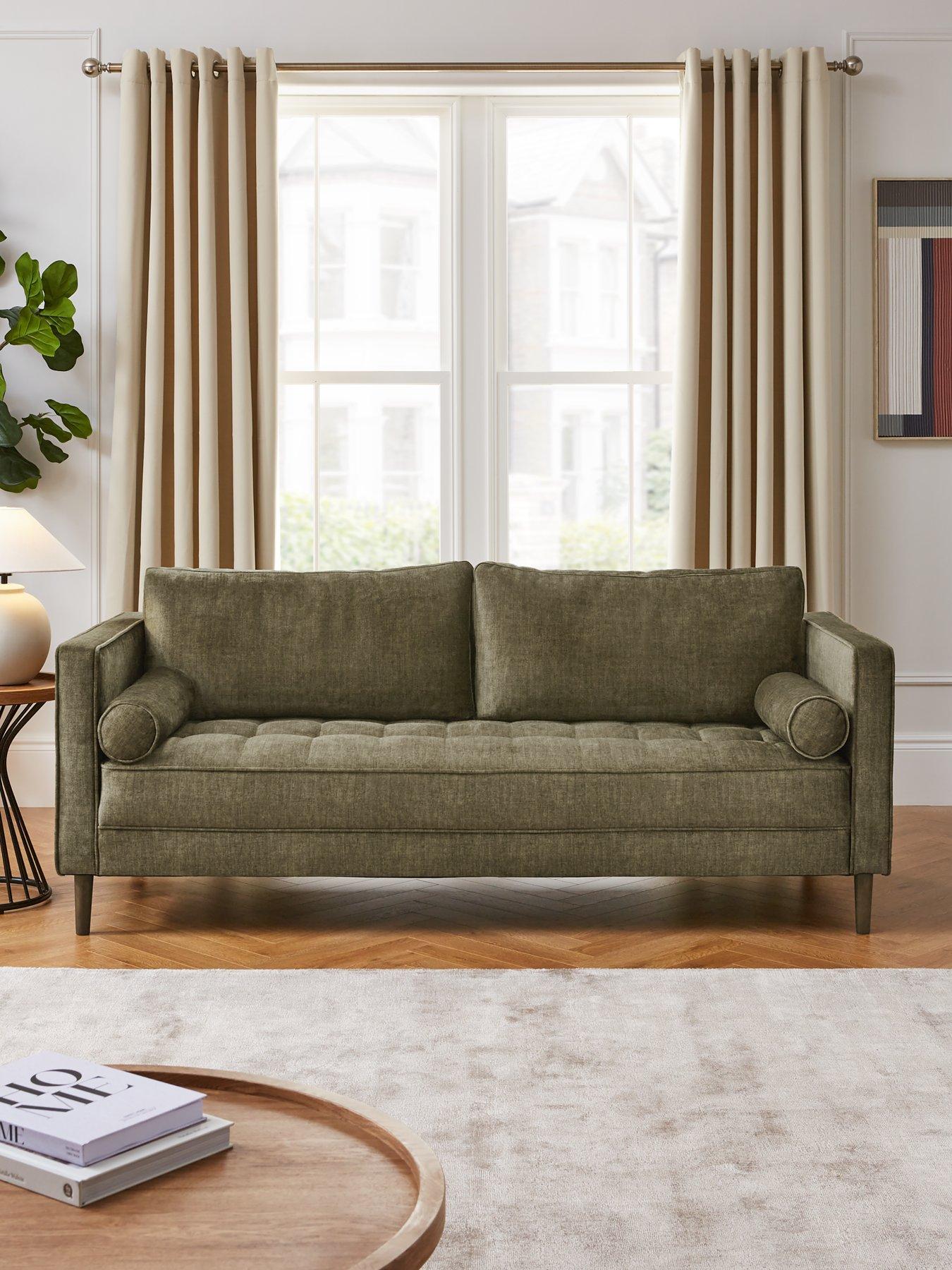 undefined New Orleans Fabric 3 Seater Sofa