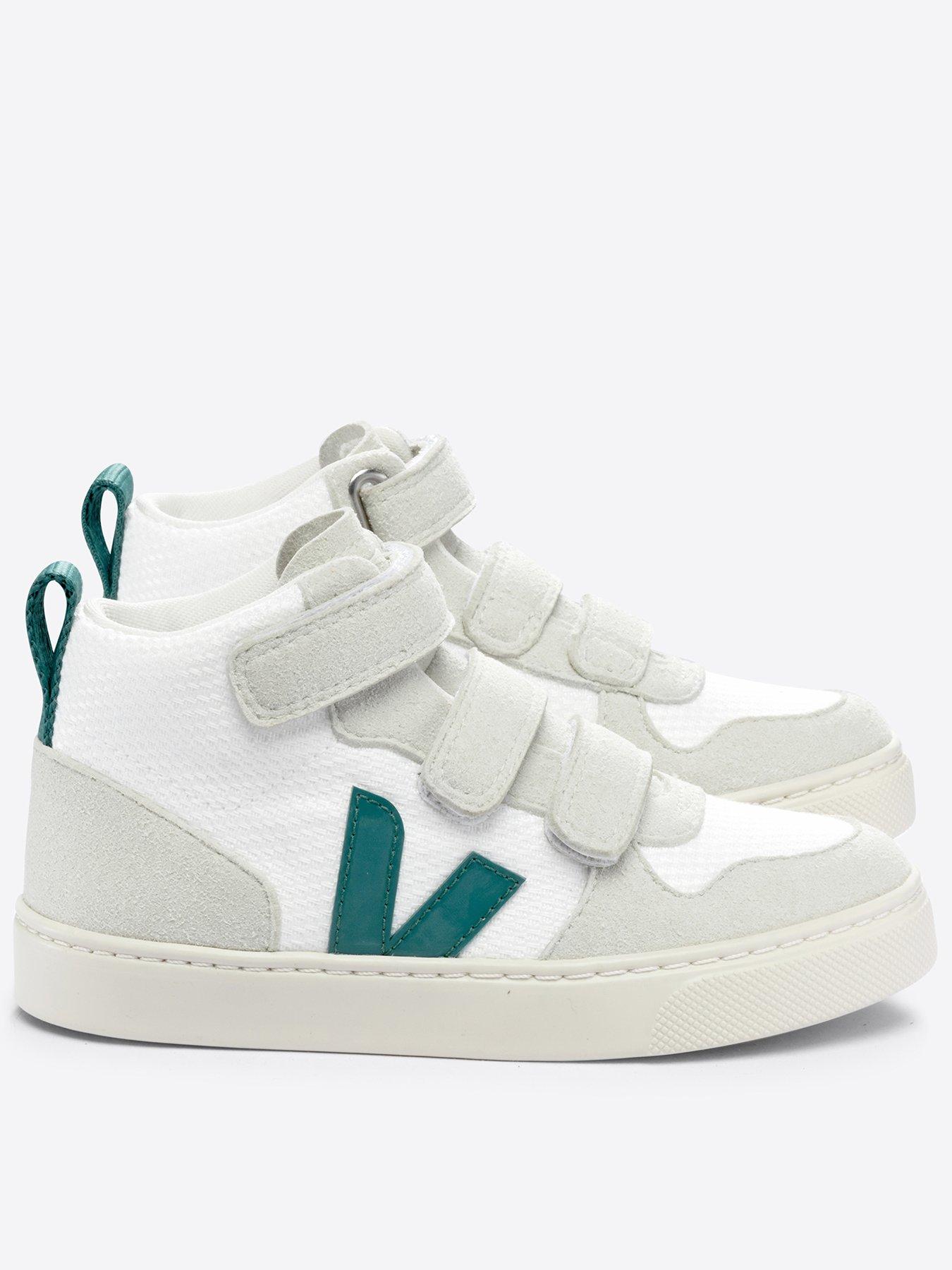 undefined Kid's V-10 Mid Trainers - Green/Grey