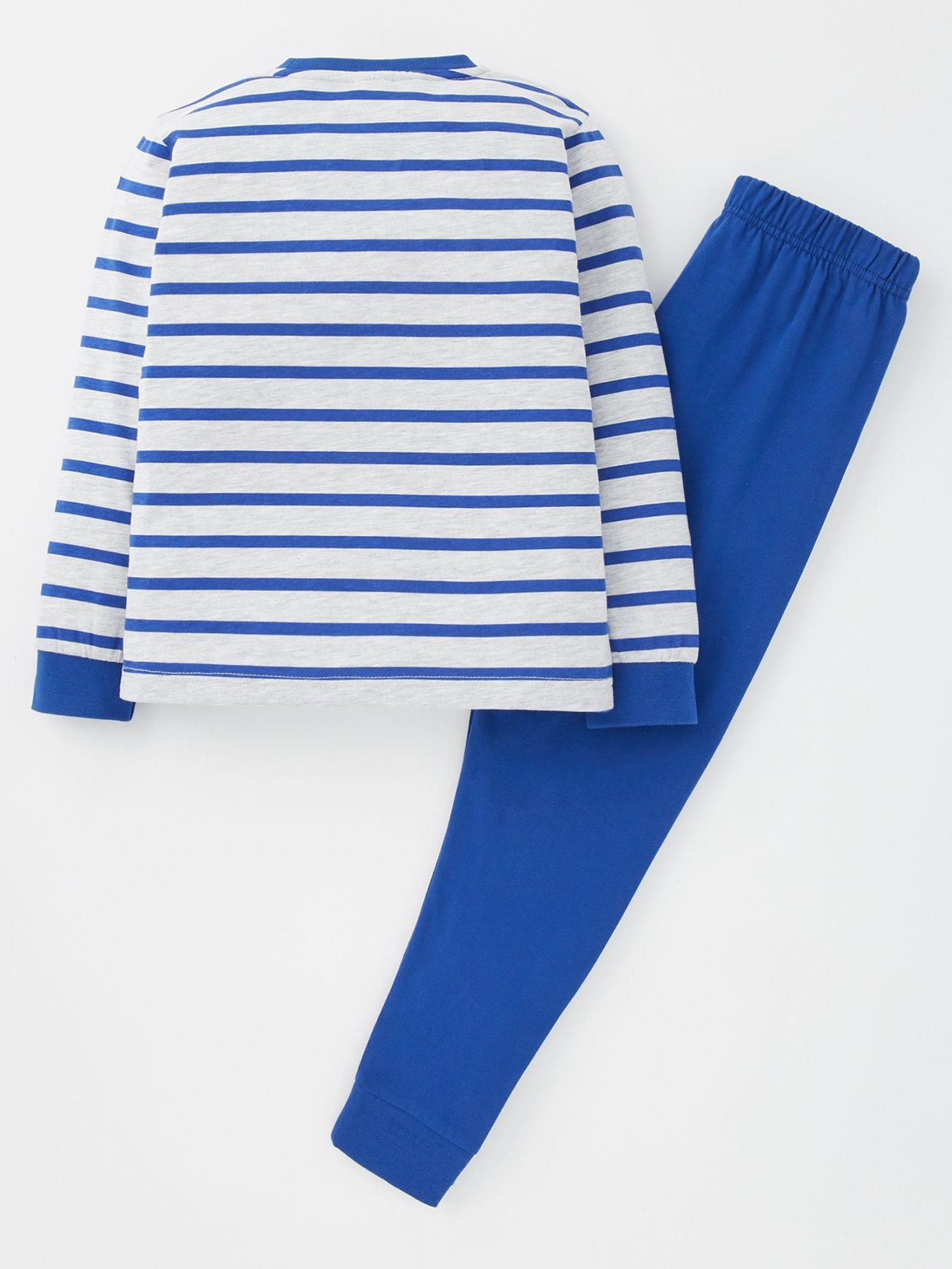 Thomas Friends Thomas The Tank Engine Stripe Long Sleeve Pyjamas Blue Very
