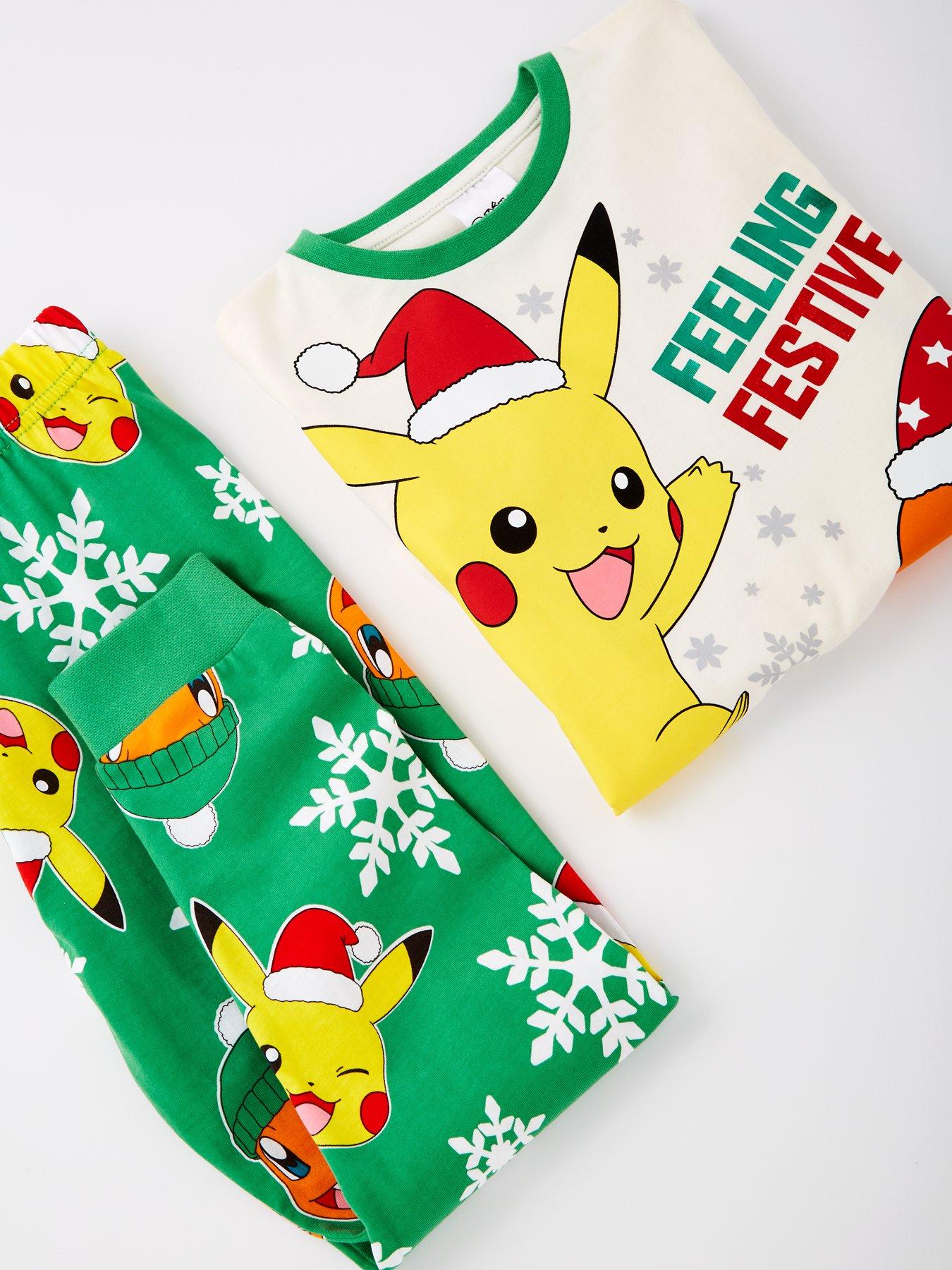 Pokemon Christmas Long Sleeve Pyjamas Green Very