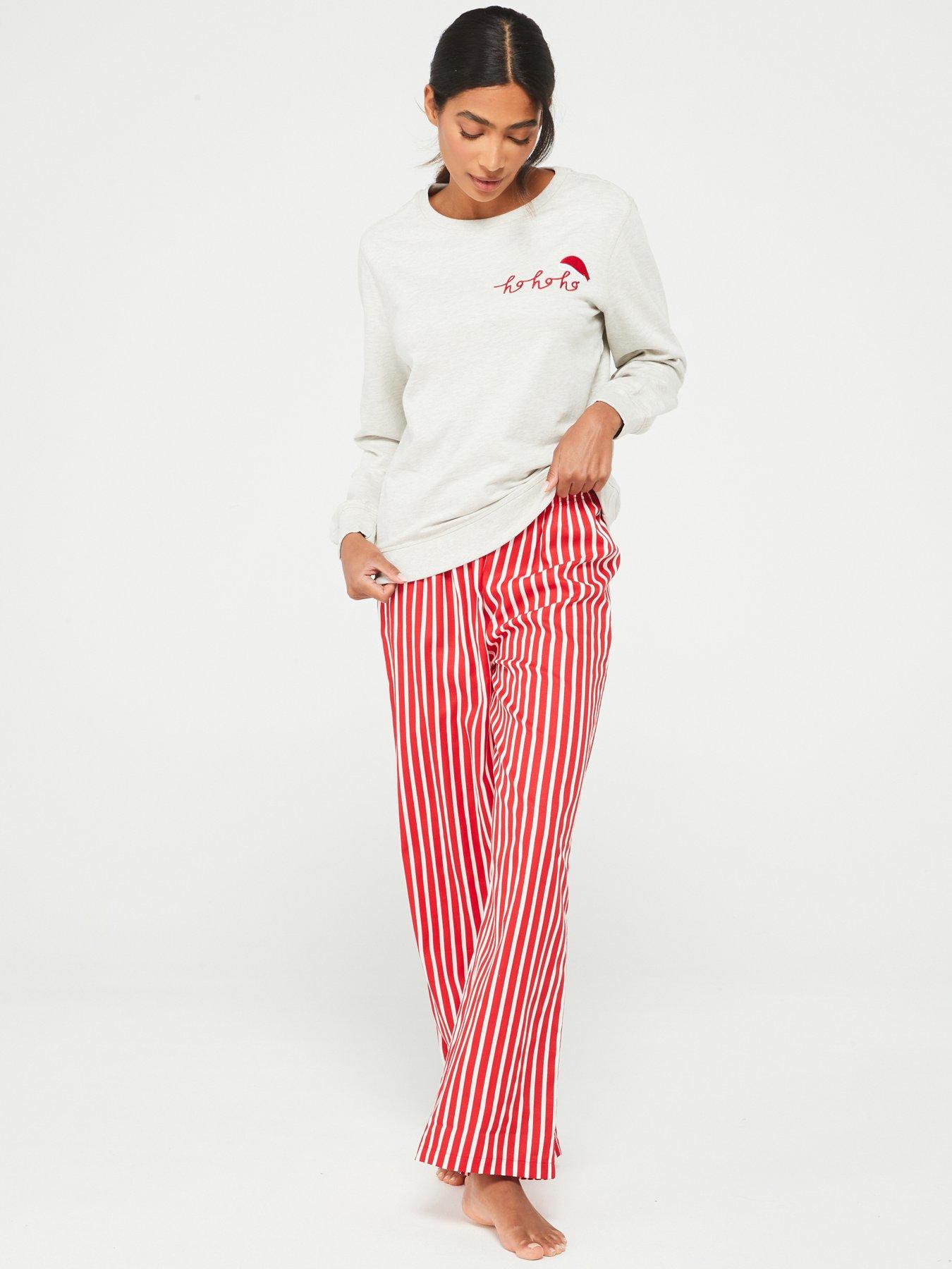 Women's striped christmas pajamas sale